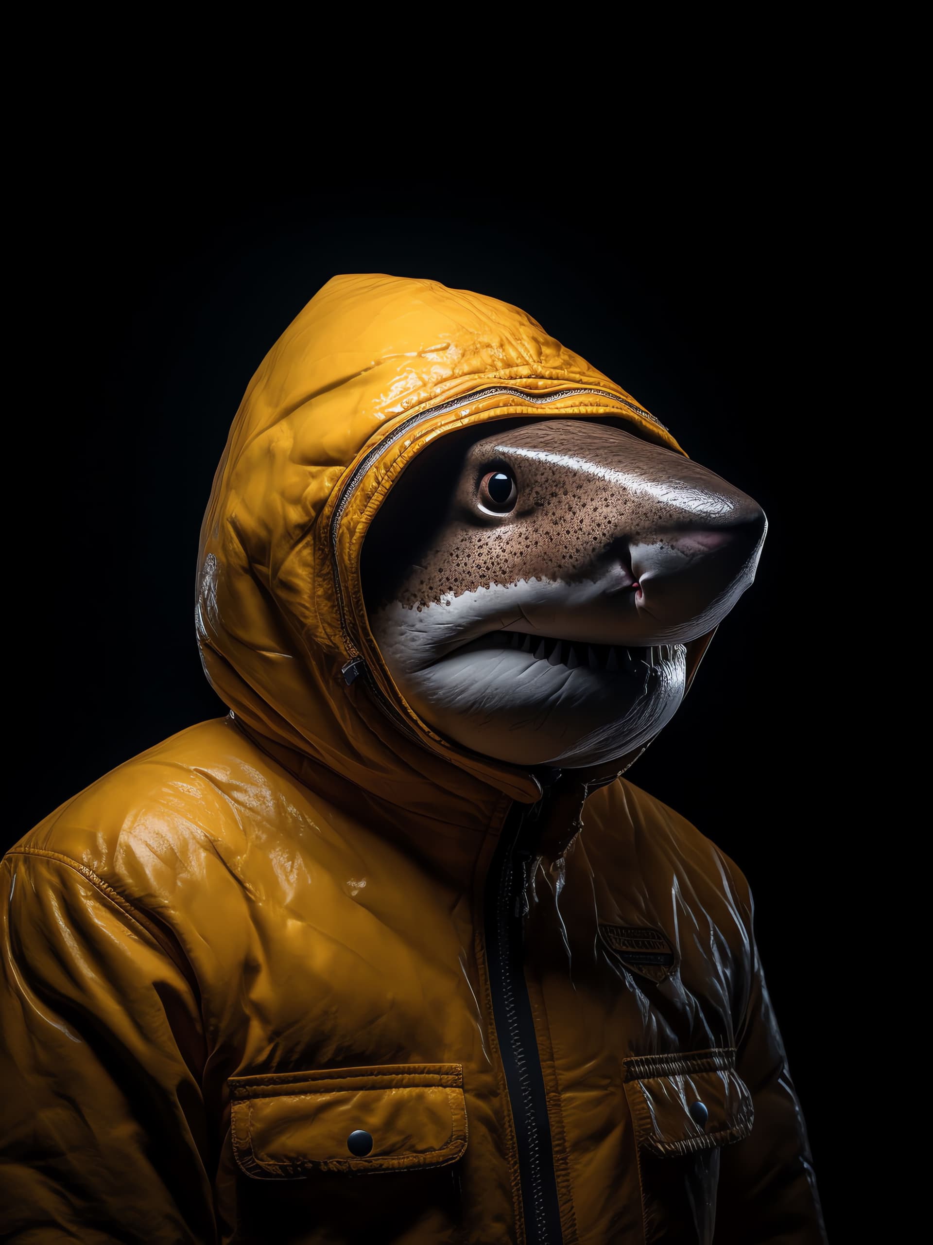 Shark in Yellow - Pro phone wallpaper