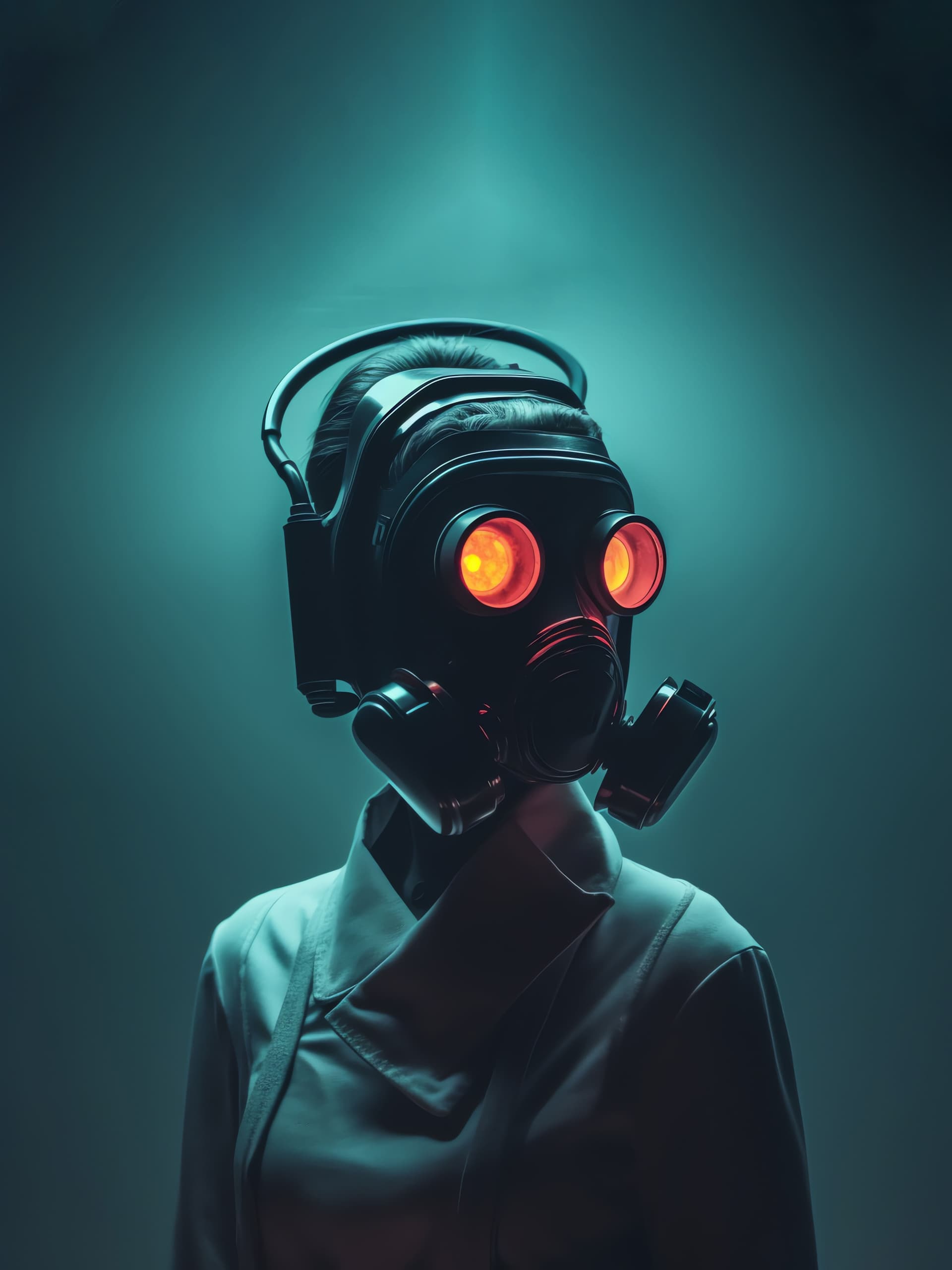 Gas Mask Portrait - Pro phone wallpaper