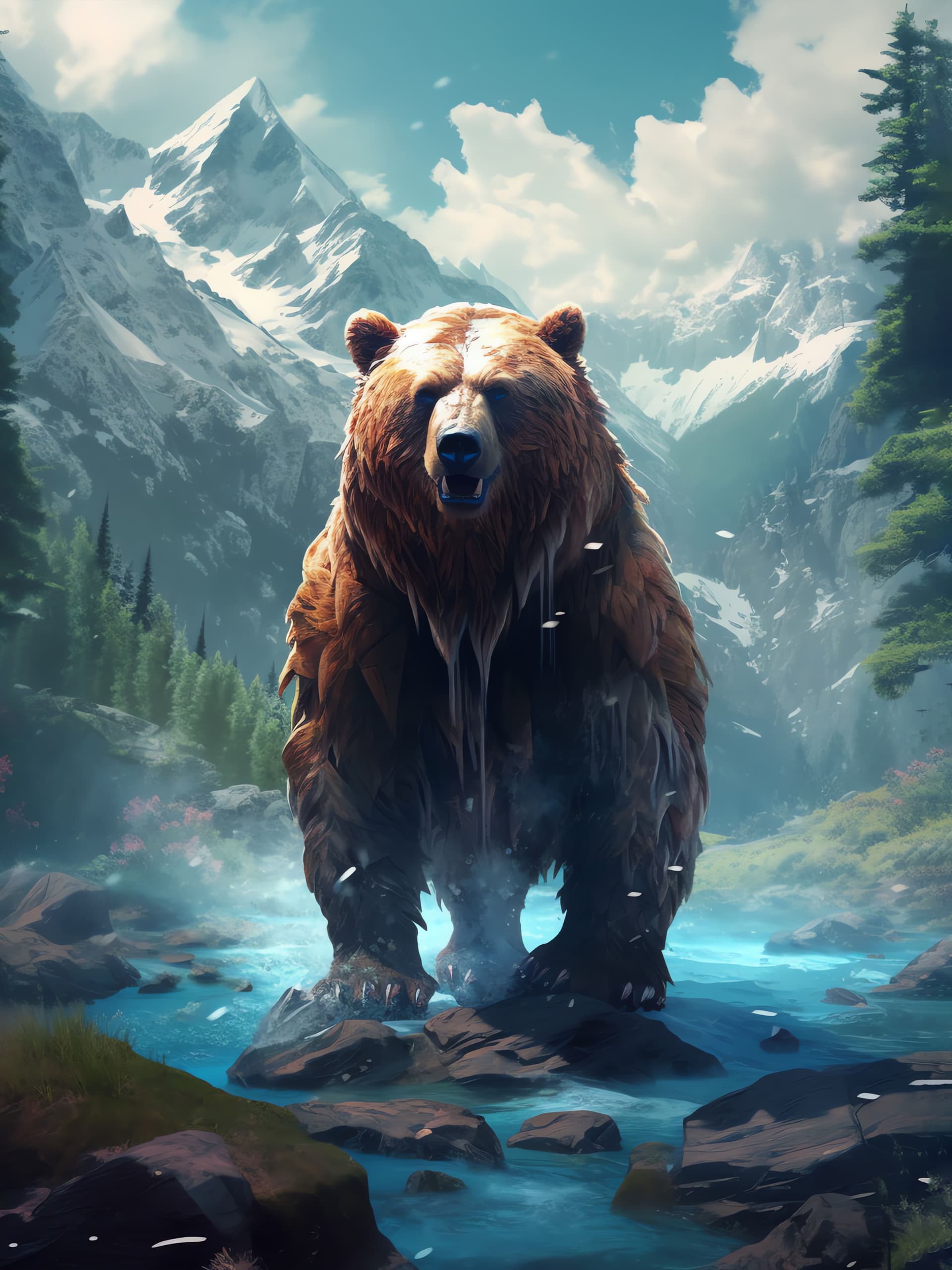 Majestic Bear Stance - Pro phone wallpaper