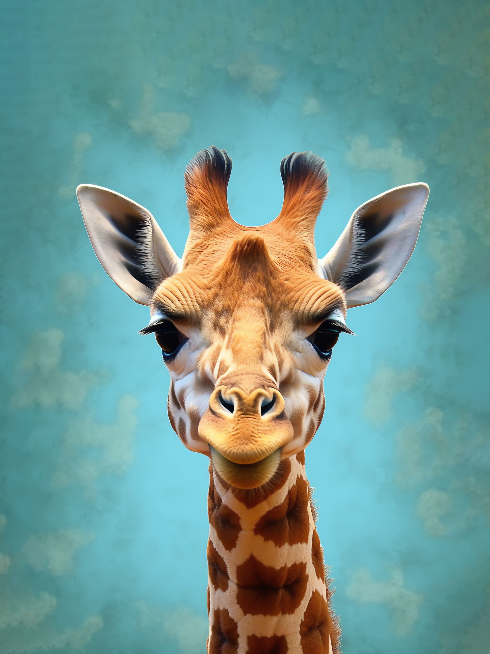 Giraffe Portrait - Pro phone wallpaper
