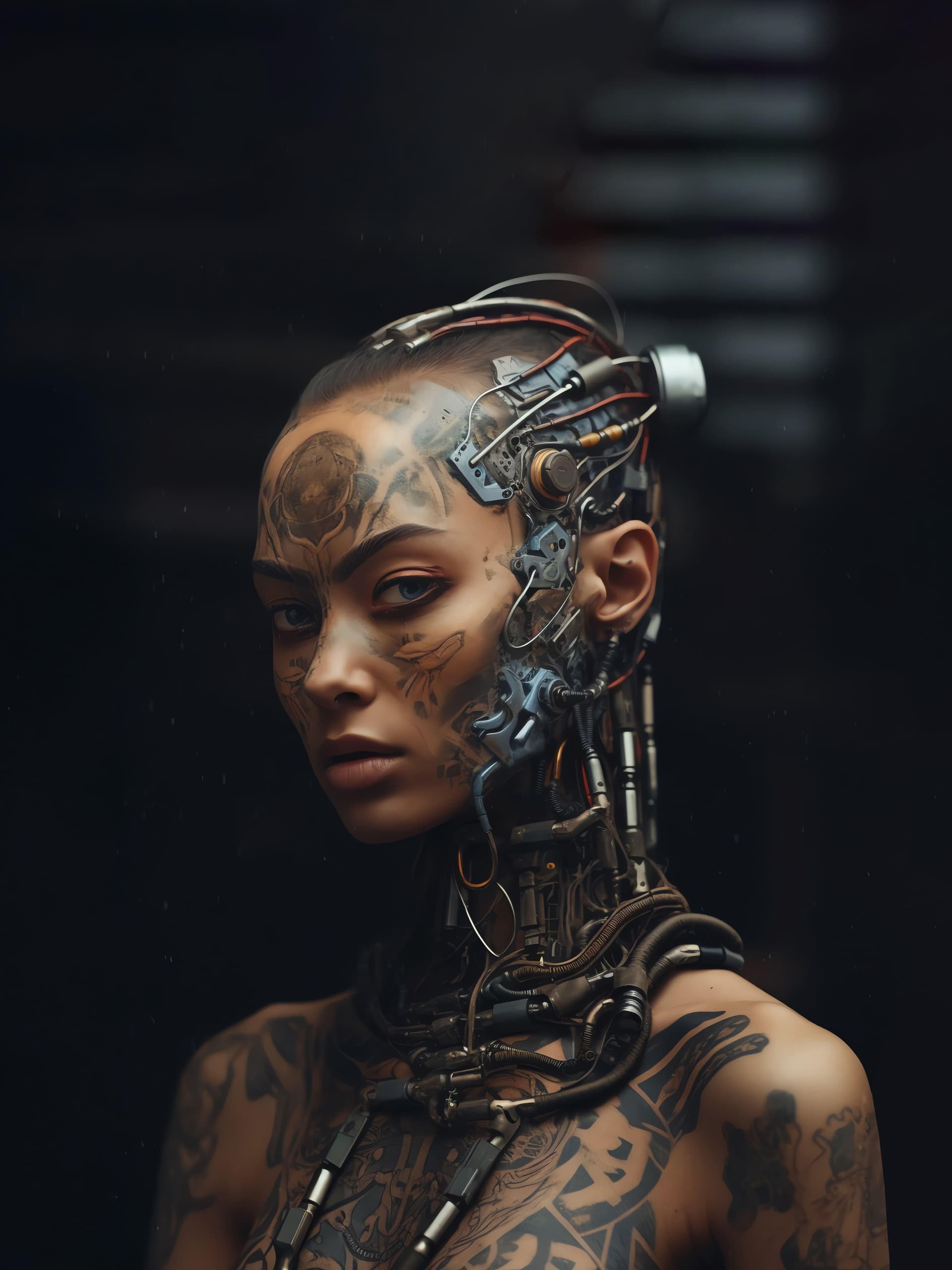 Cybernetic Beauty - Pro phone wallpaper
