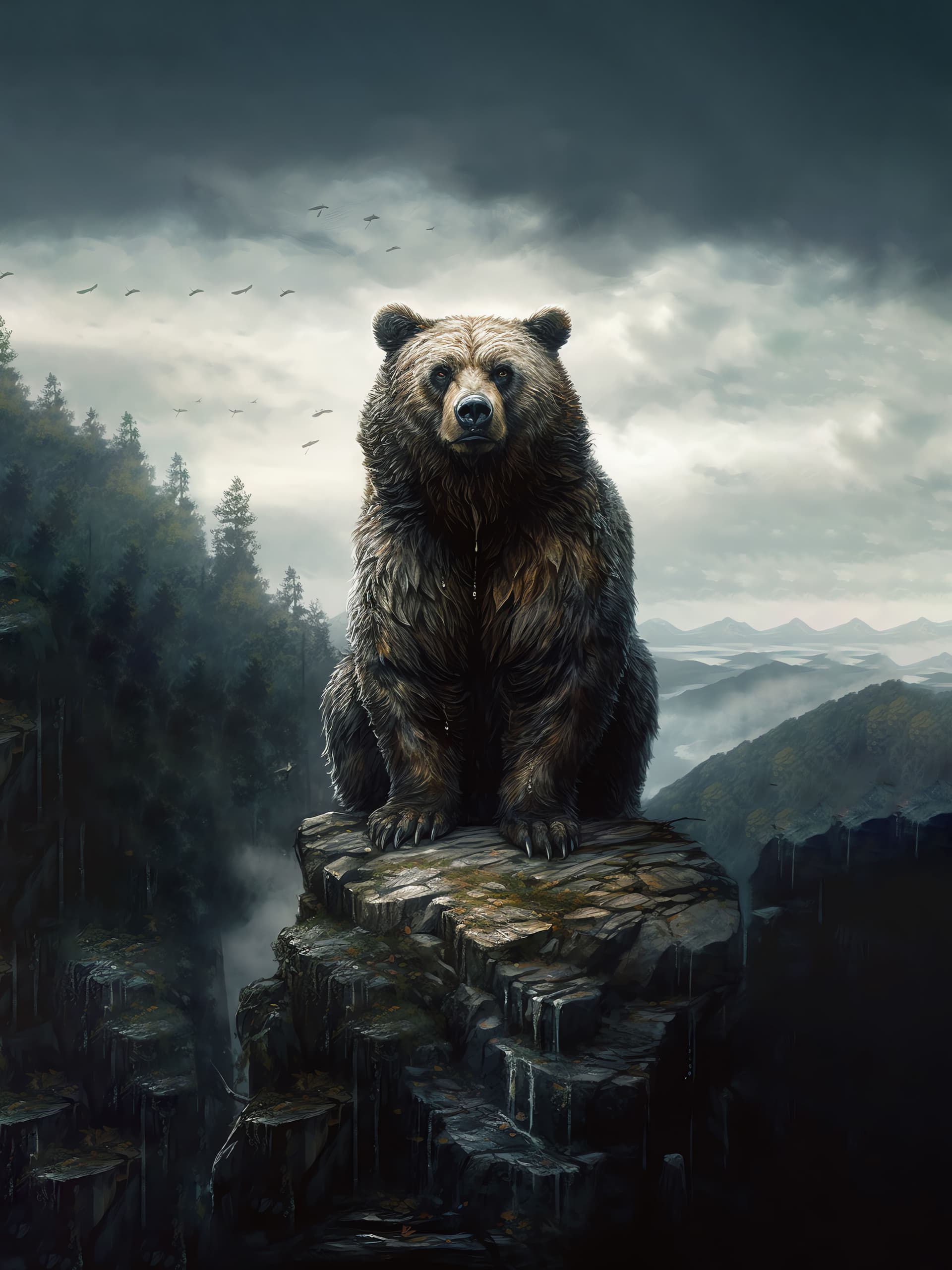 Brooding Bear - Pro phone wallpaper