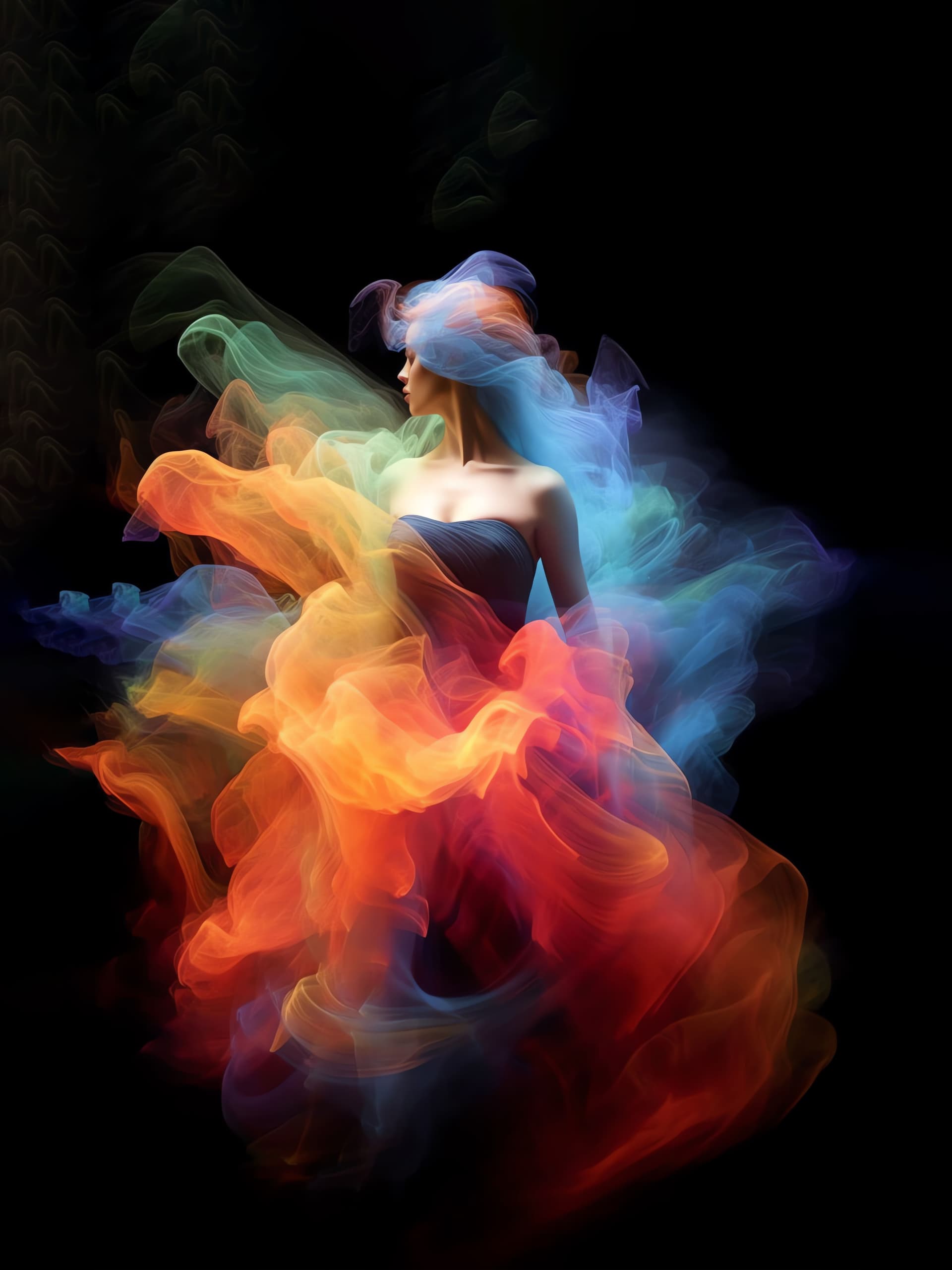 Abstract Color Dance - Pro phone wallpaper