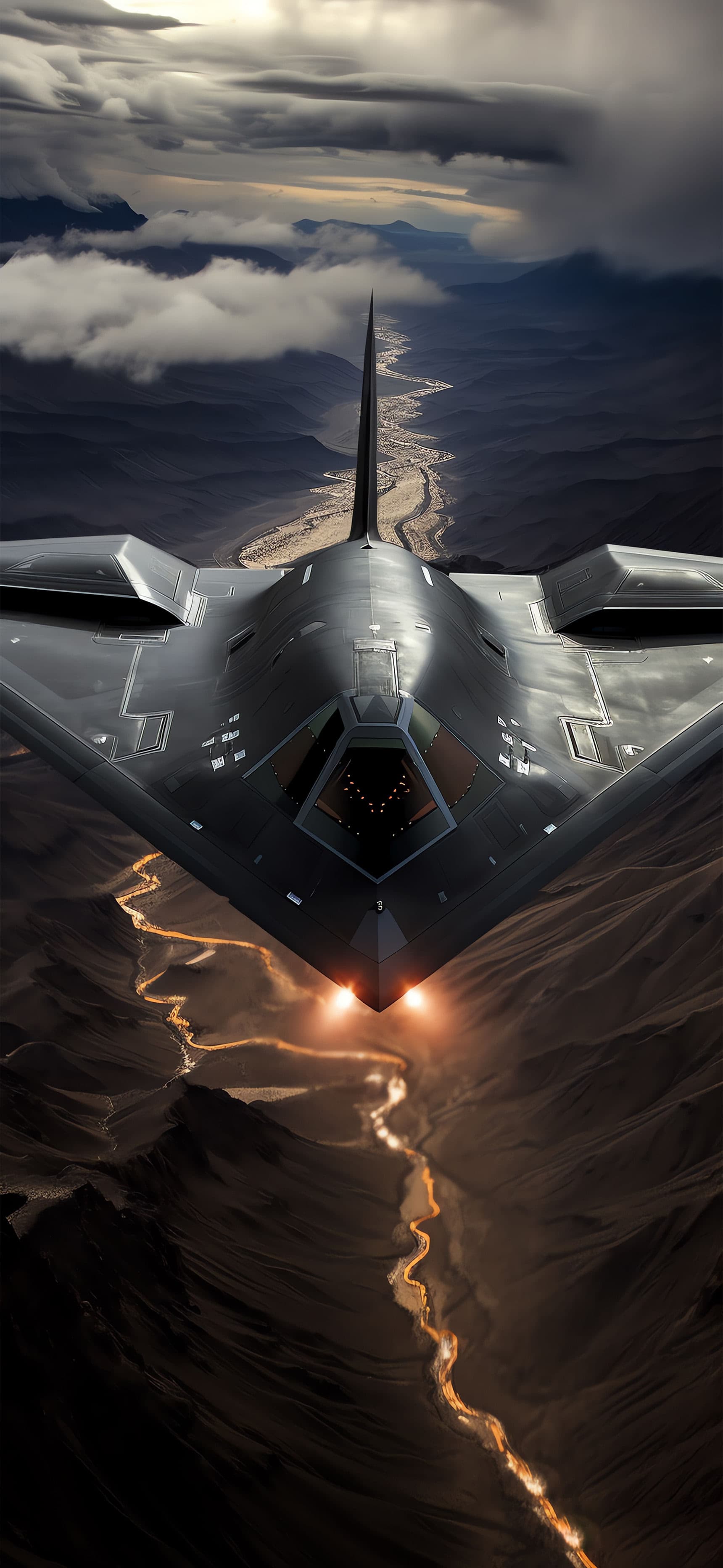 Stealth Bomber Flight - Pro phone wallpaper