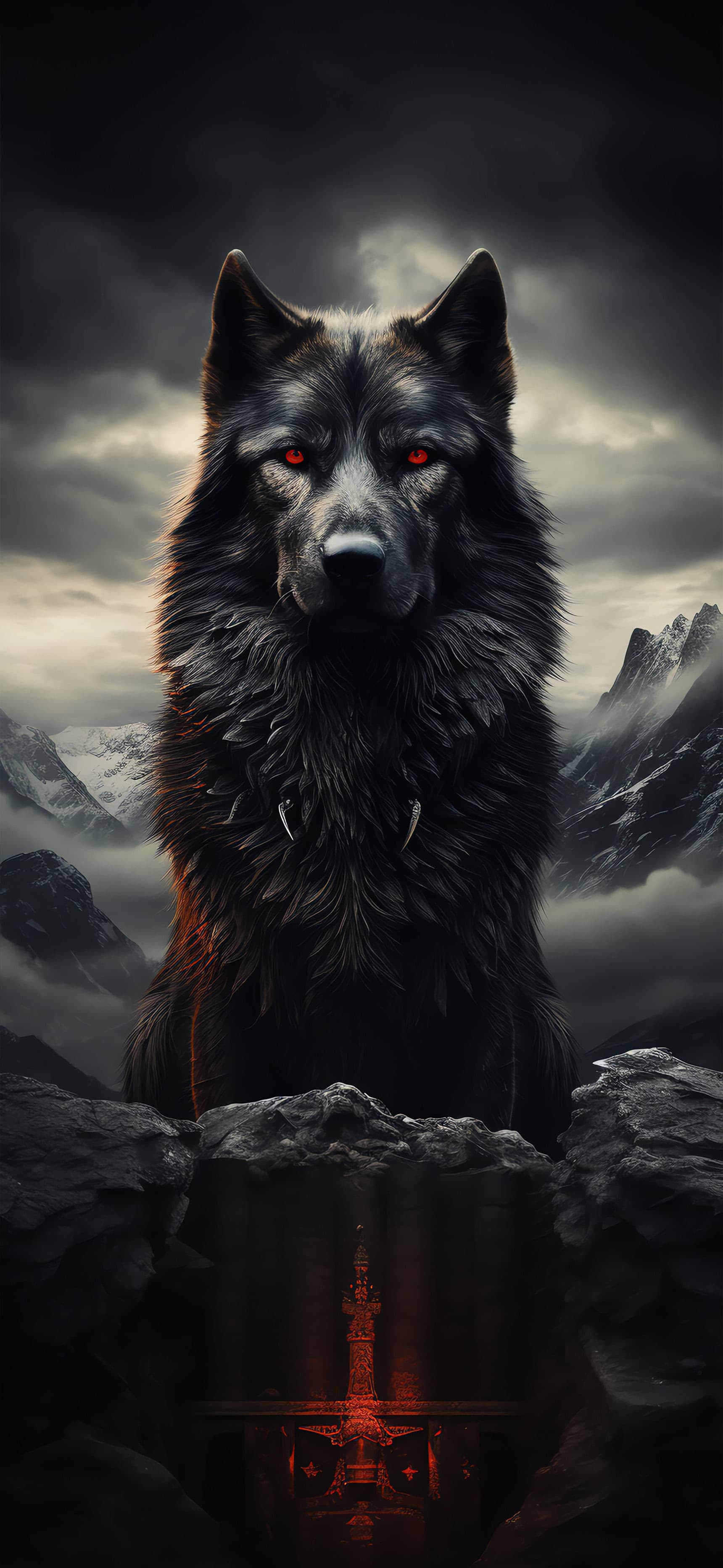 Dire Wolf Guardian - Pro phone wallpaper