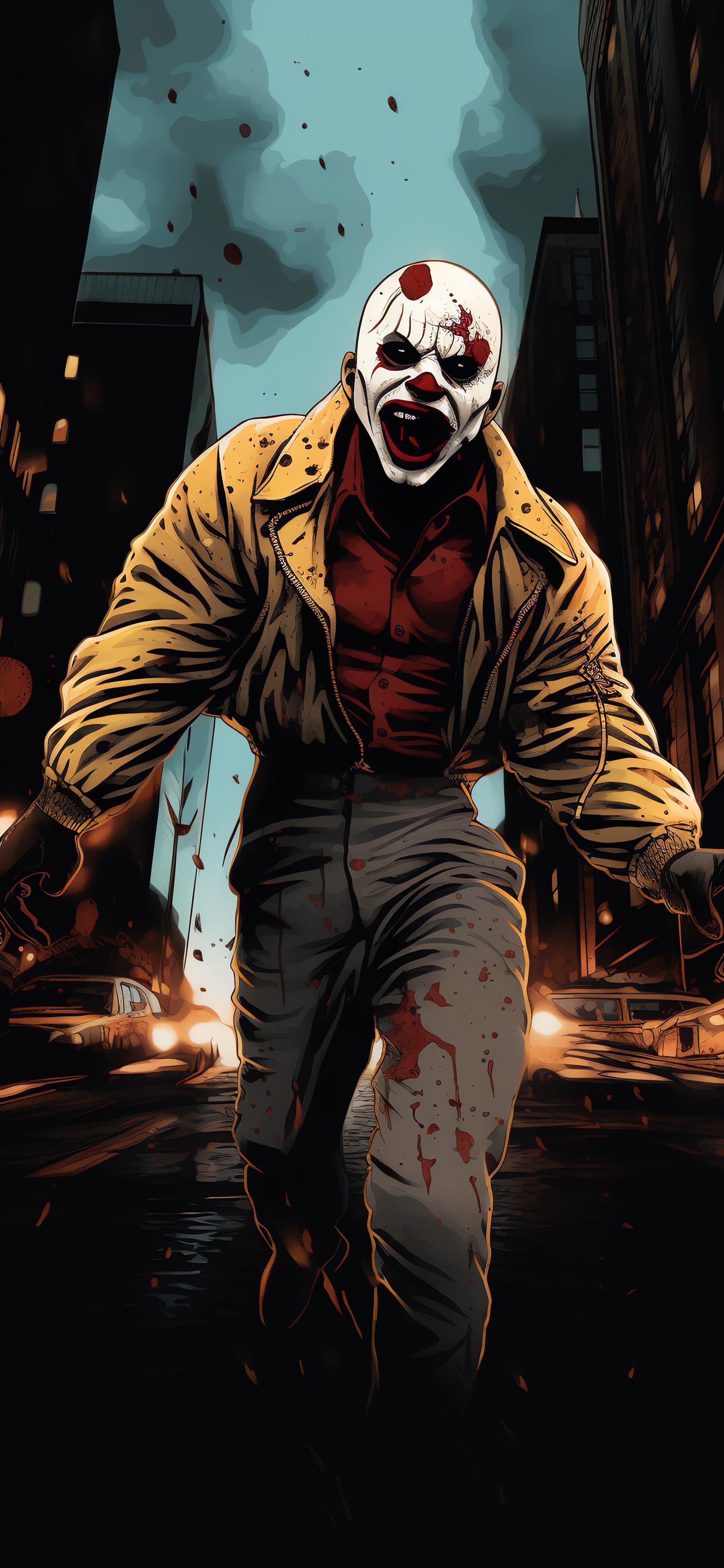 Clownish City Chaos - Pro phone wallpaper