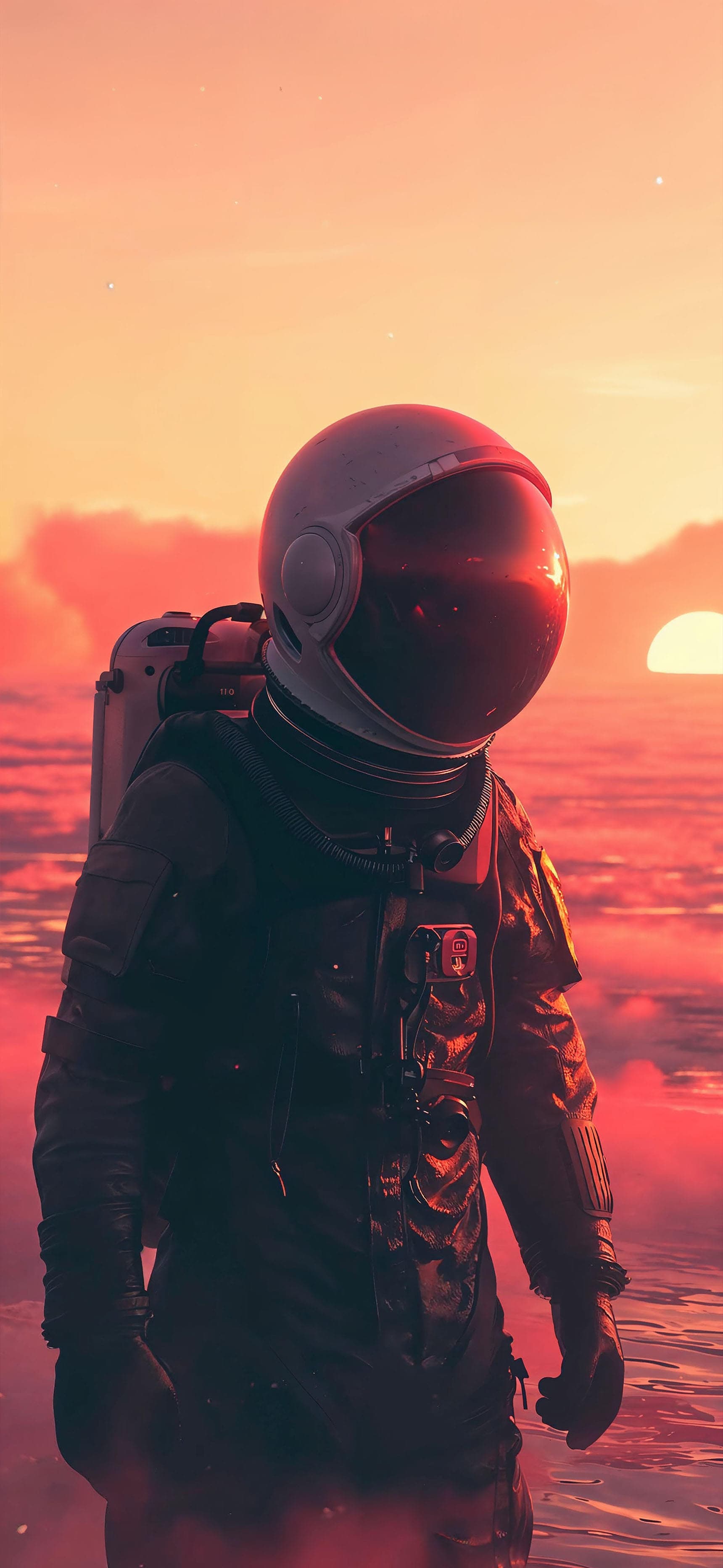 Astronaut Horizon - Pro phone wallpaper