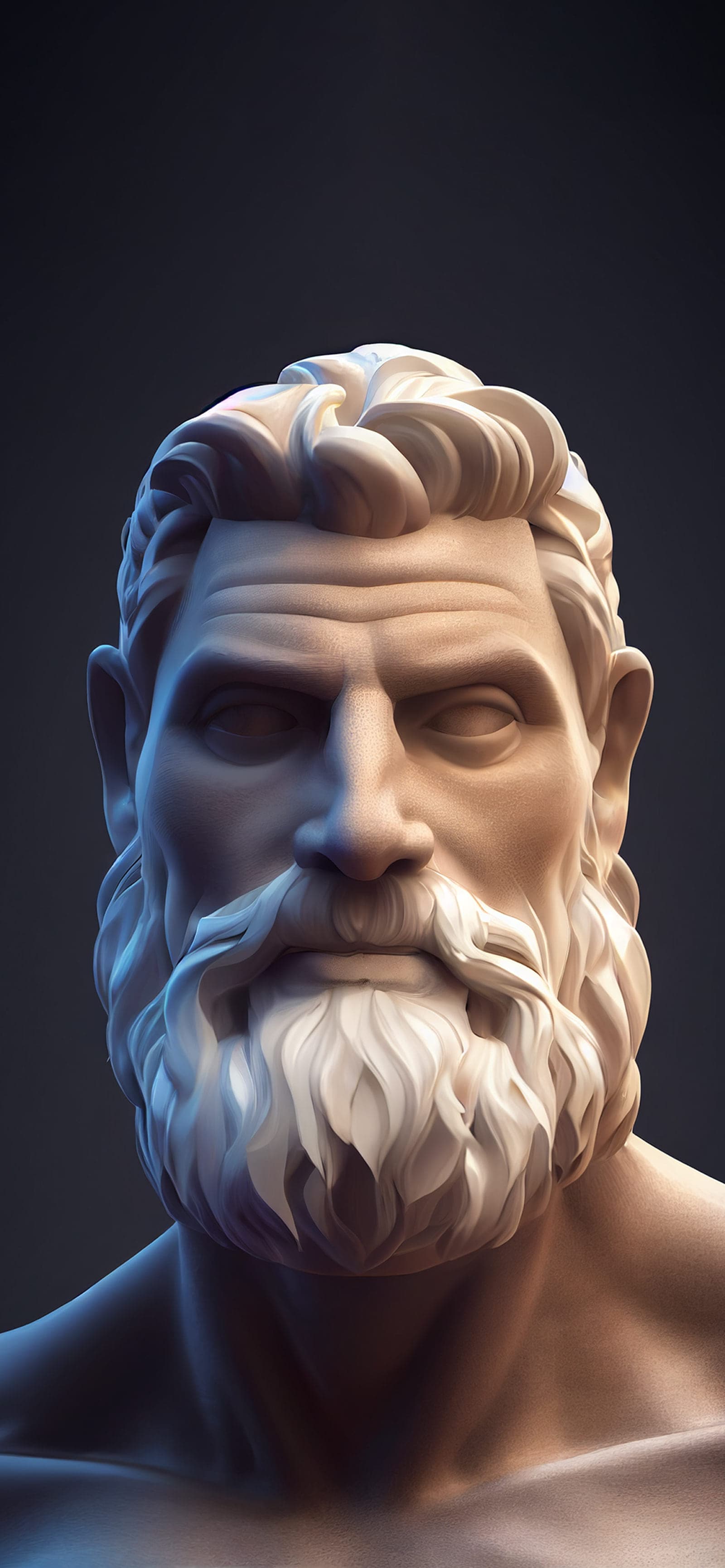 Zeus Stone Sculpture - Pro phone wallpaper