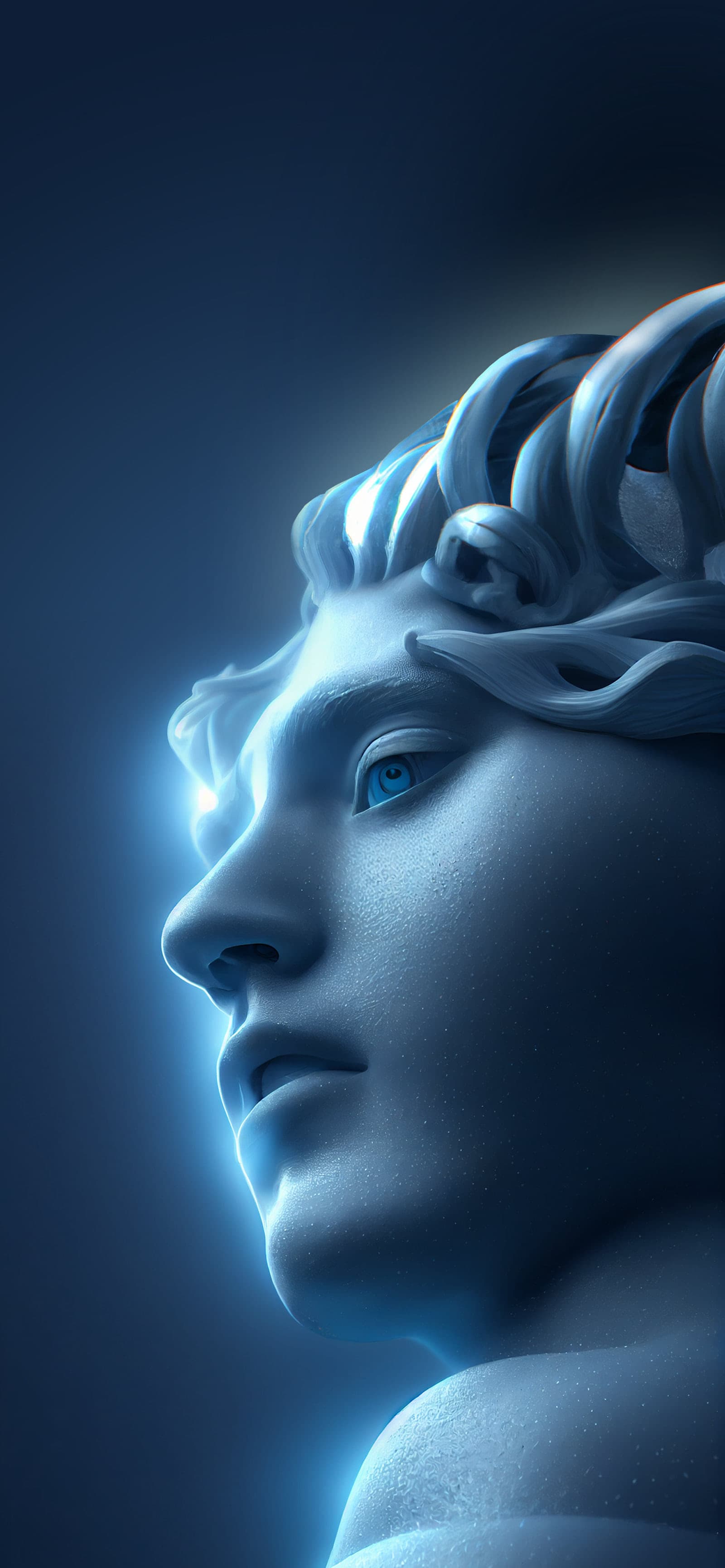 Glowing Bust Portrait - Pro phone wallpaper