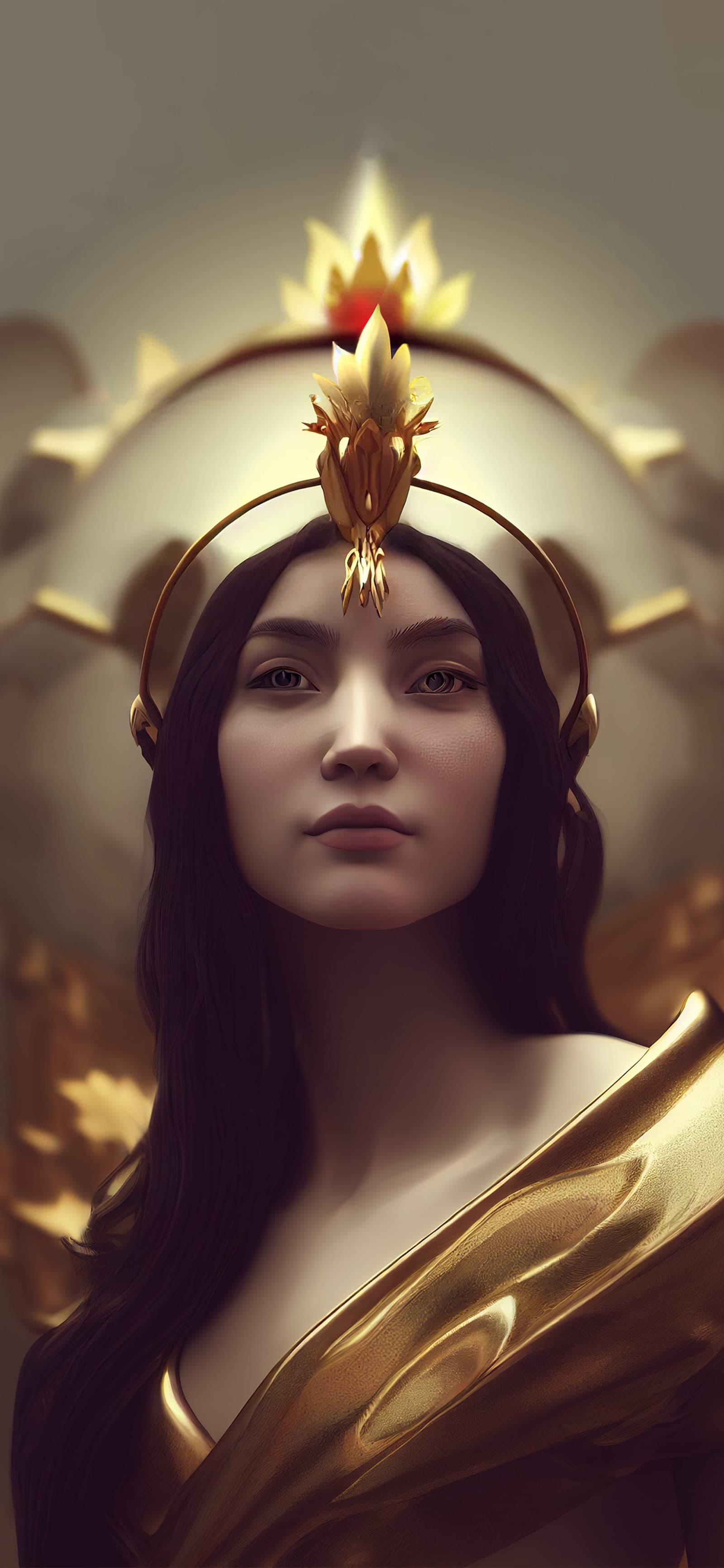 Golden Crown Beauty - Pro phone wallpaper