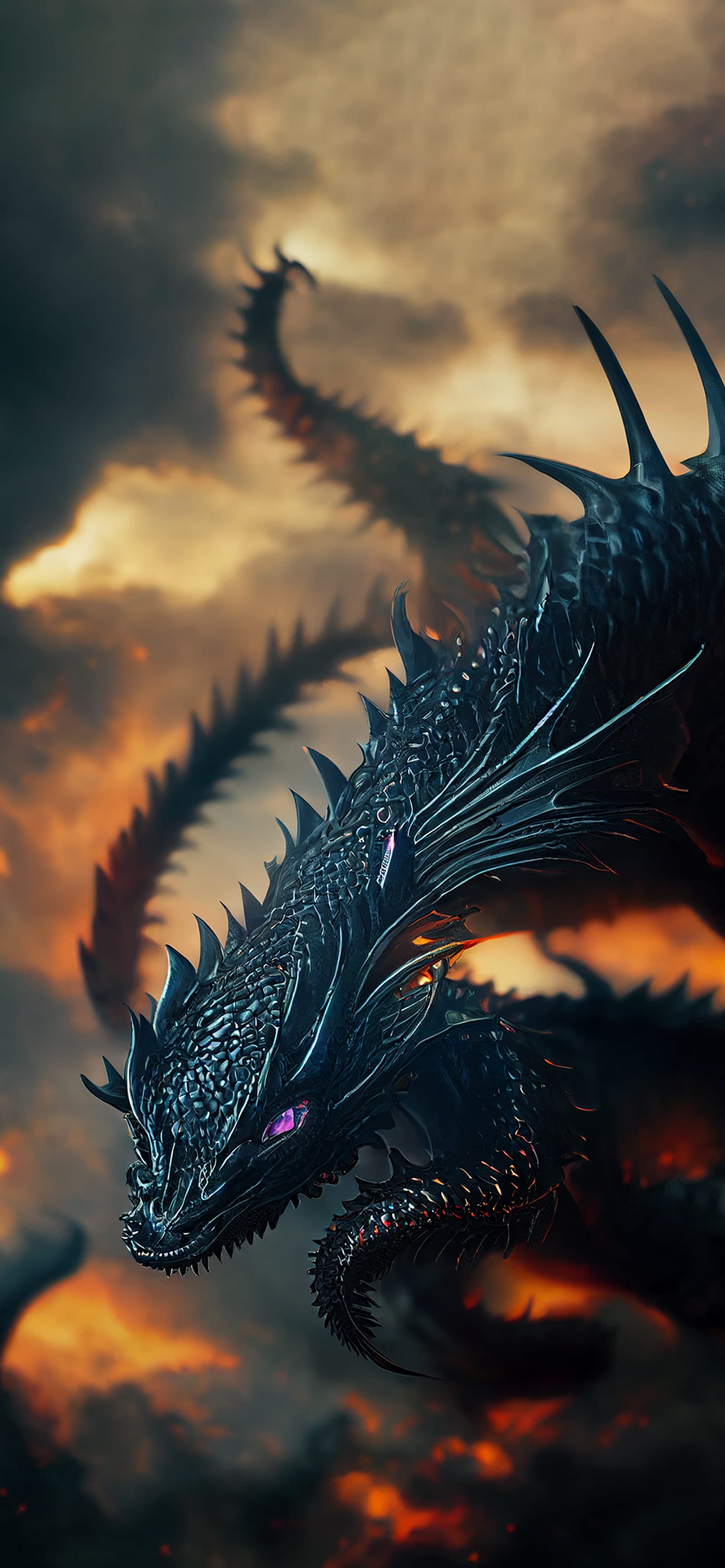 Dragon's Fiery Reign - Pro phone wallpaper