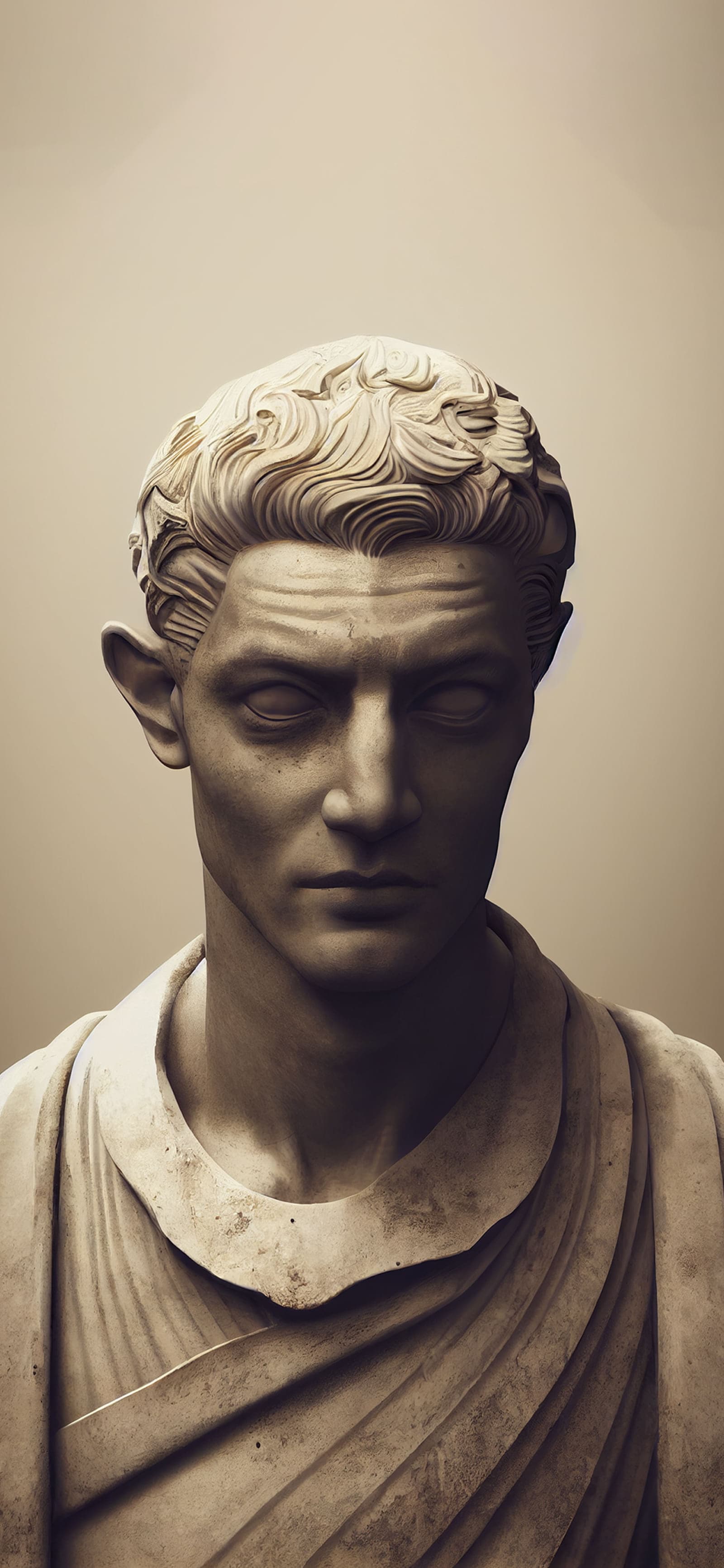 Classical Stone Bust - Pro phone wallpaper