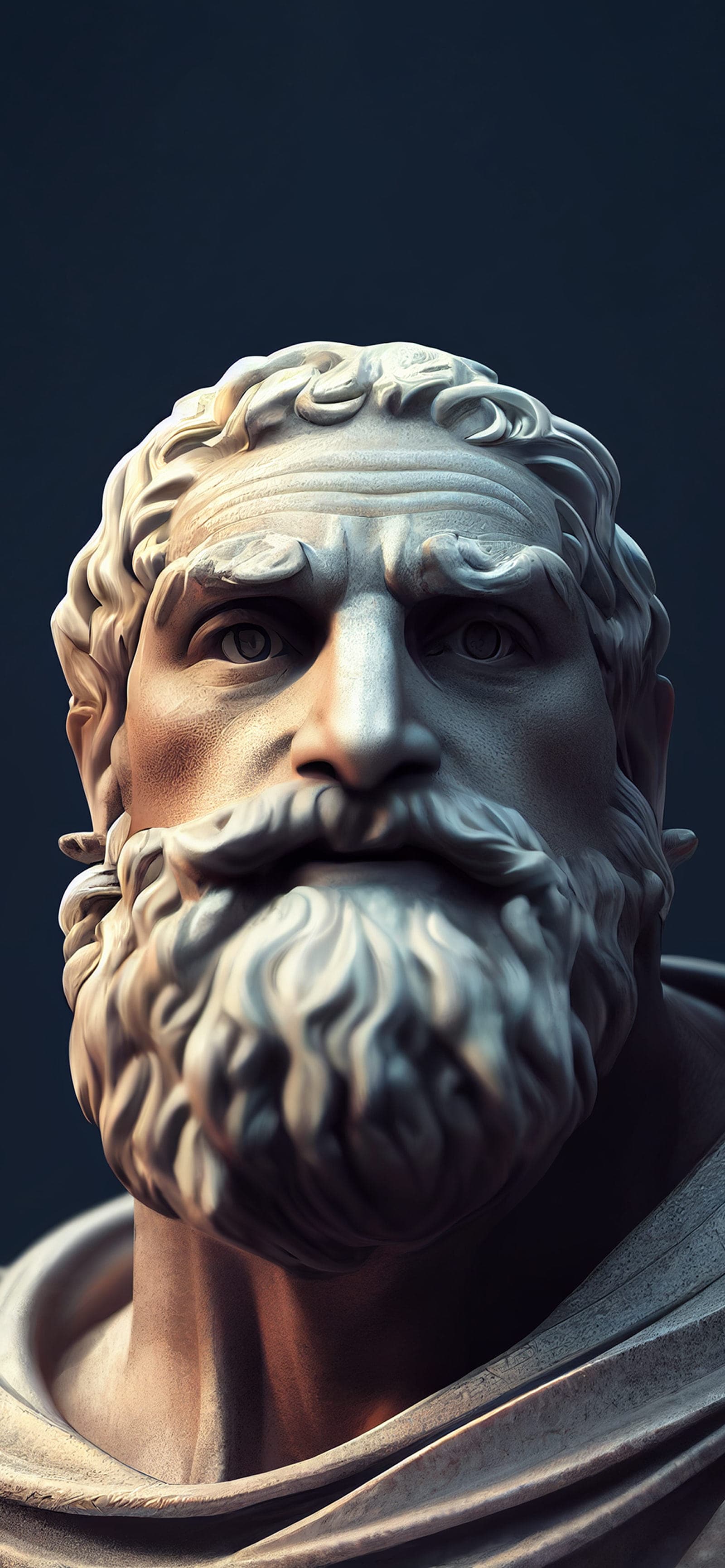 Stoic Marble Bust - Pro phone wallpaper