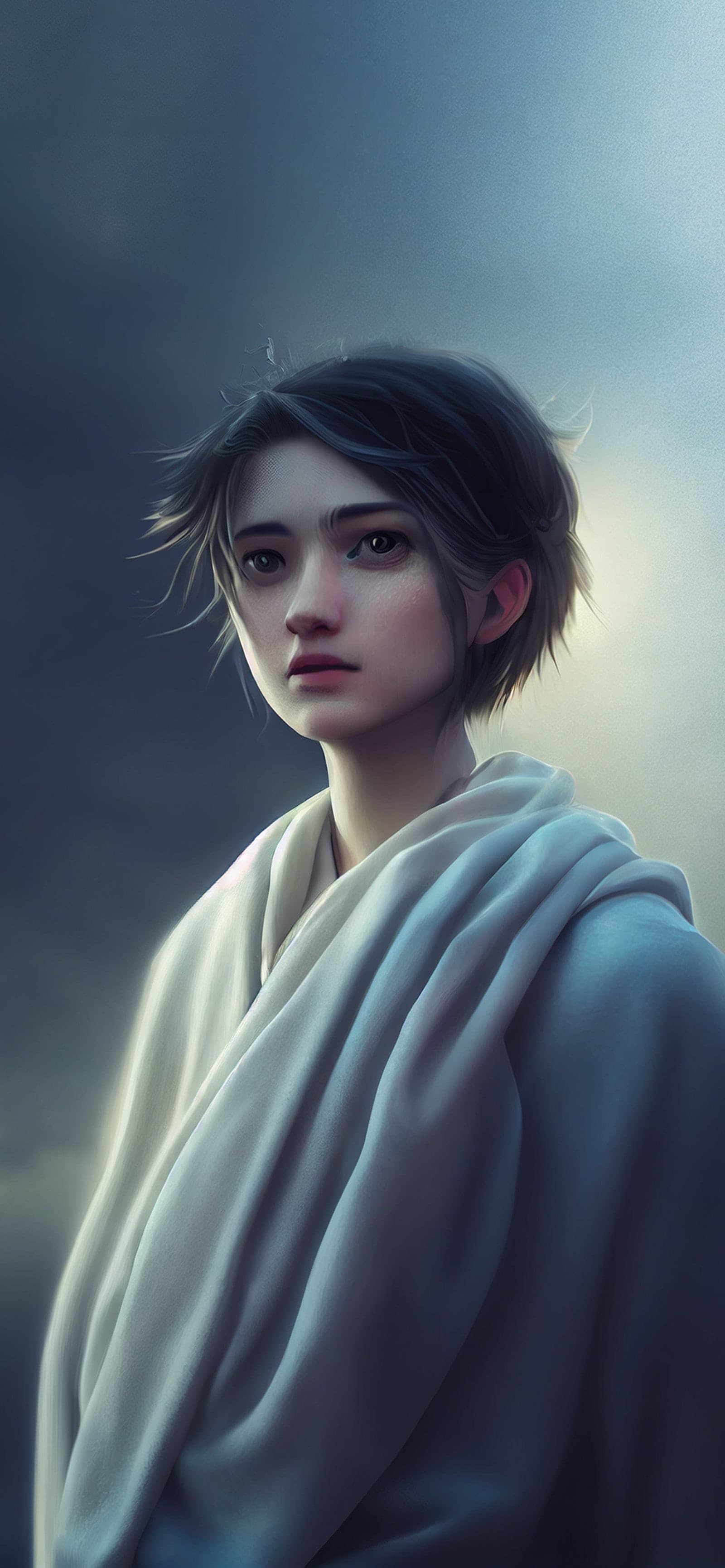 Pensive Gaze - Pro phone wallpaper