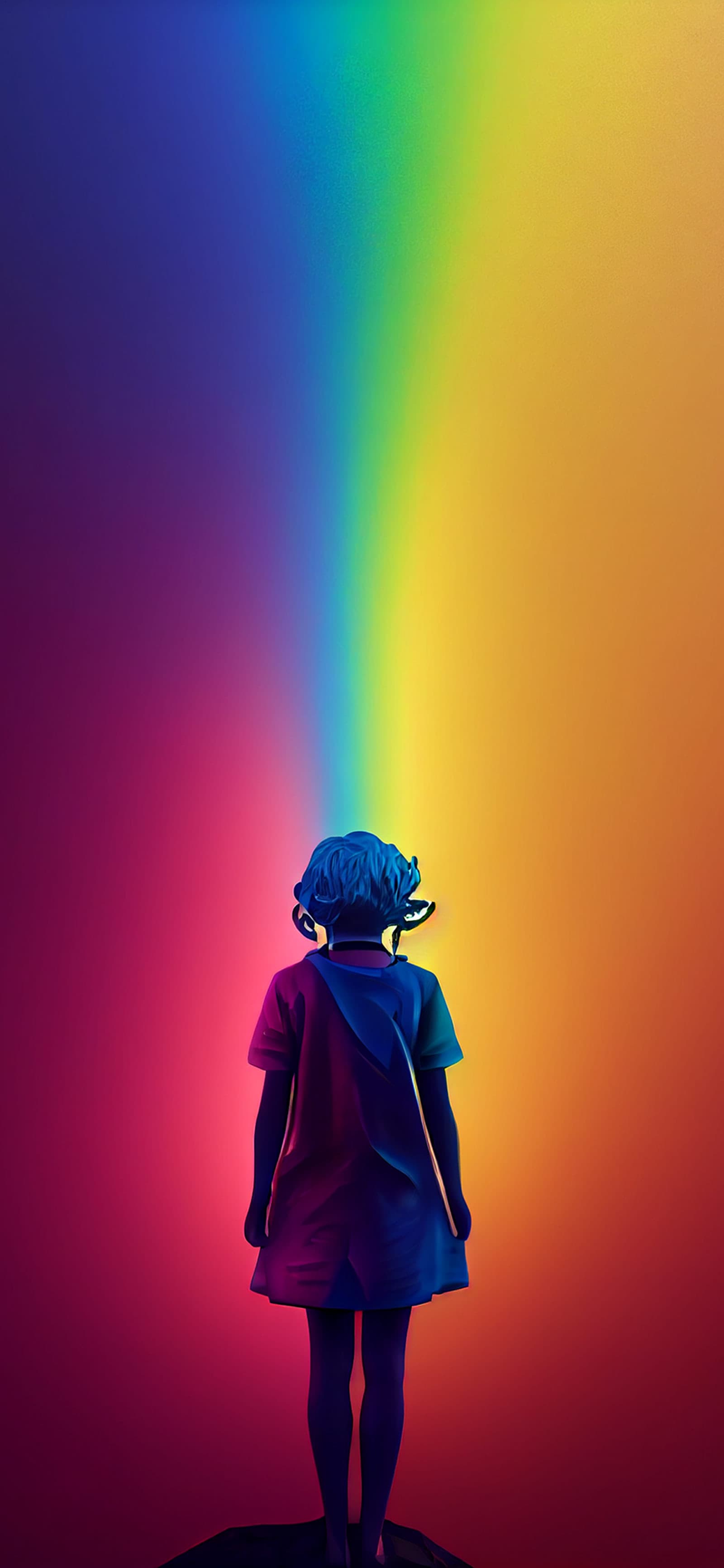 Rainbow Light Beam - Pro phone wallpaper