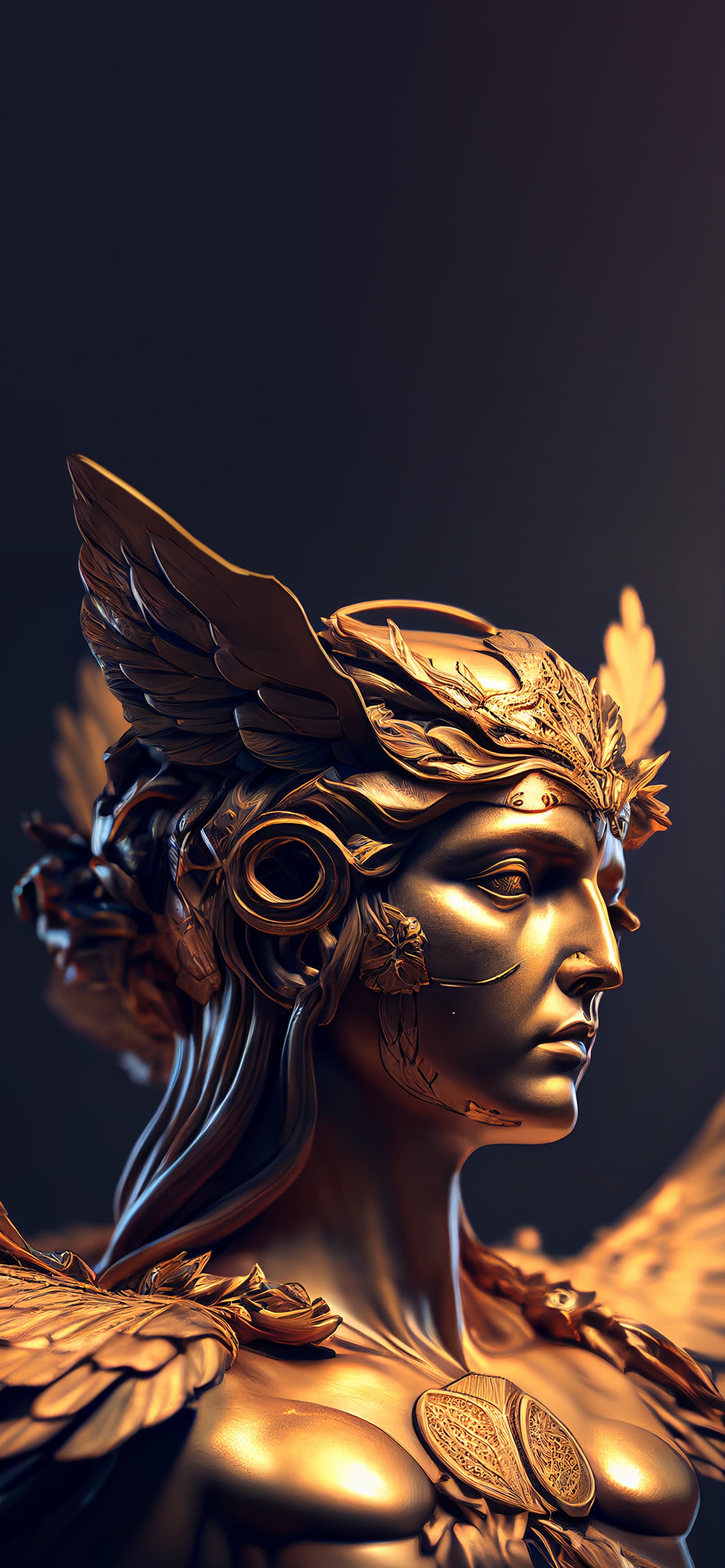 Goddess Golden Profile - Pro phone wallpaper