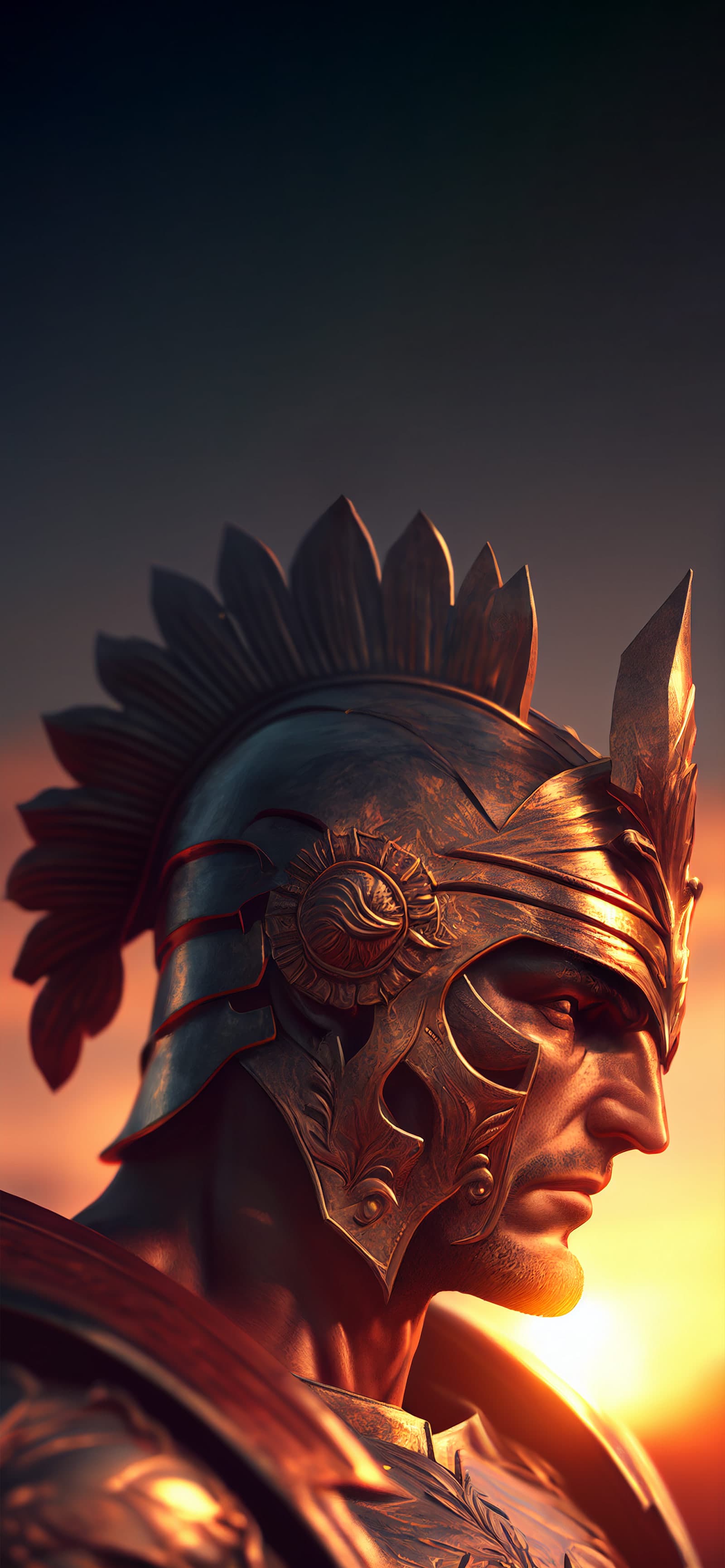 Warrior Sunset Profile - Pro phone wallpaper