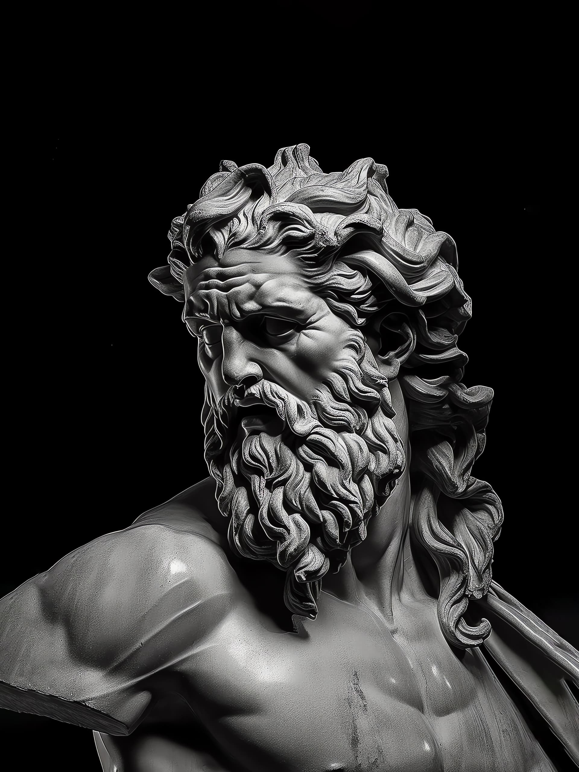 Zeus Marble Statue - Pro phone wallpaper
