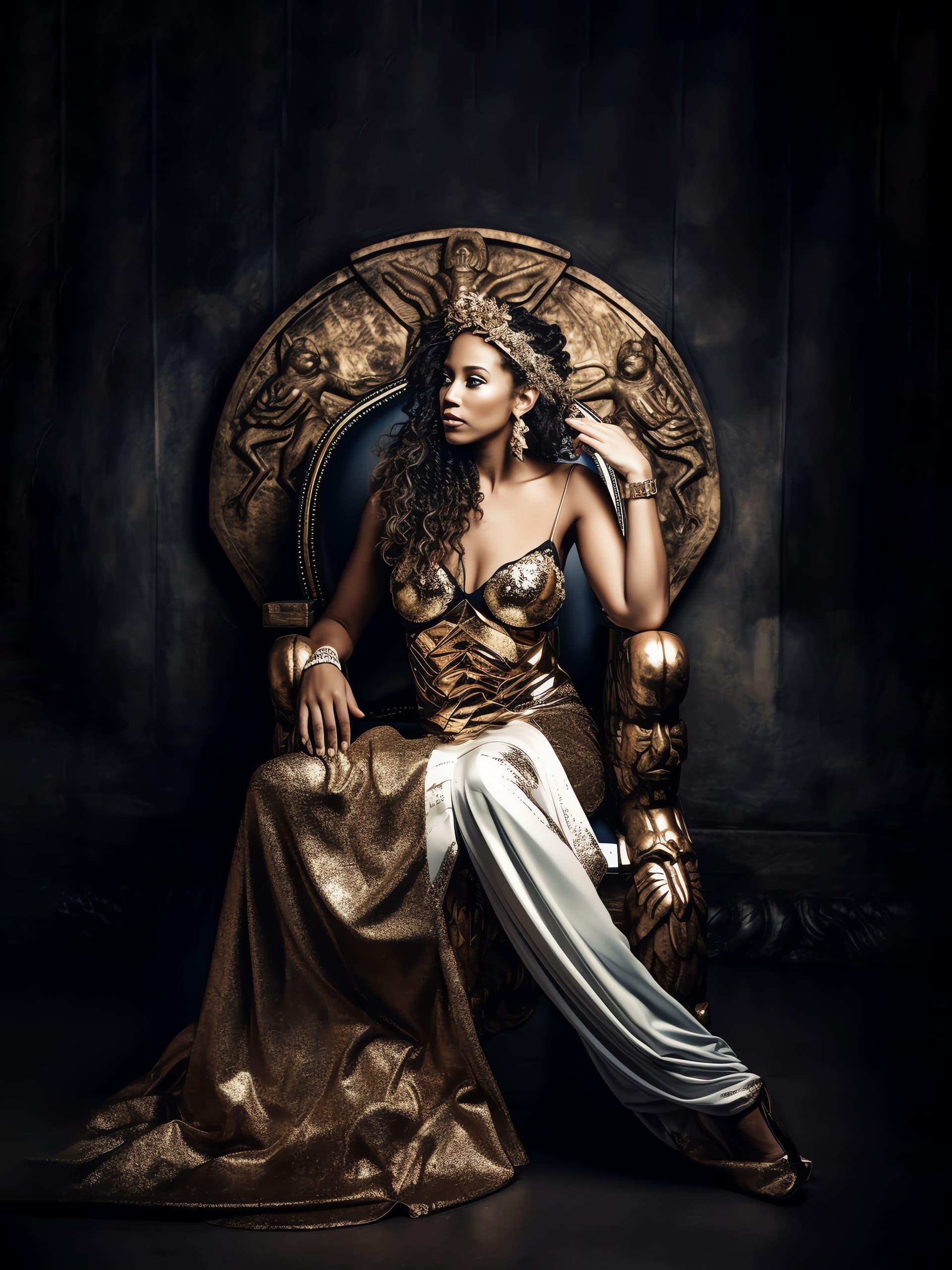 Golden Throne Queen - Pro phone wallpaper