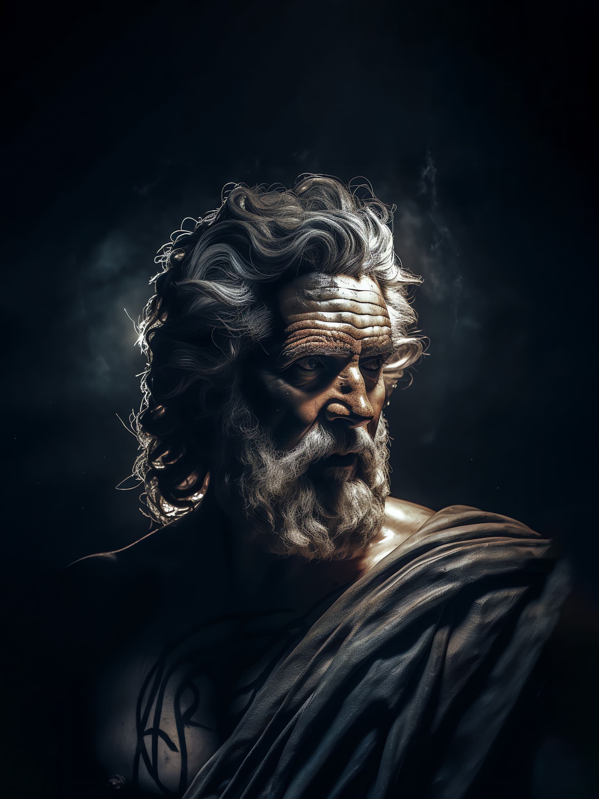 Zeus Marble Bust - Pro phone wallpaper