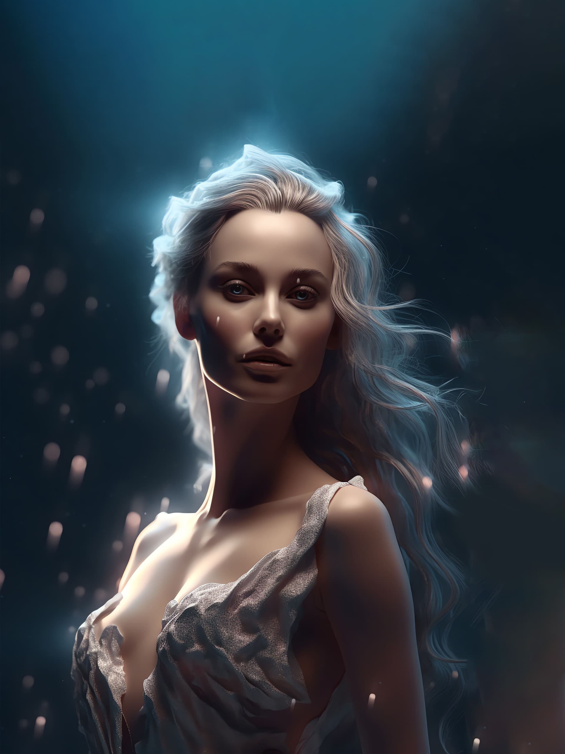 Ethereal Woman Portrait - Pro phone wallpaper
