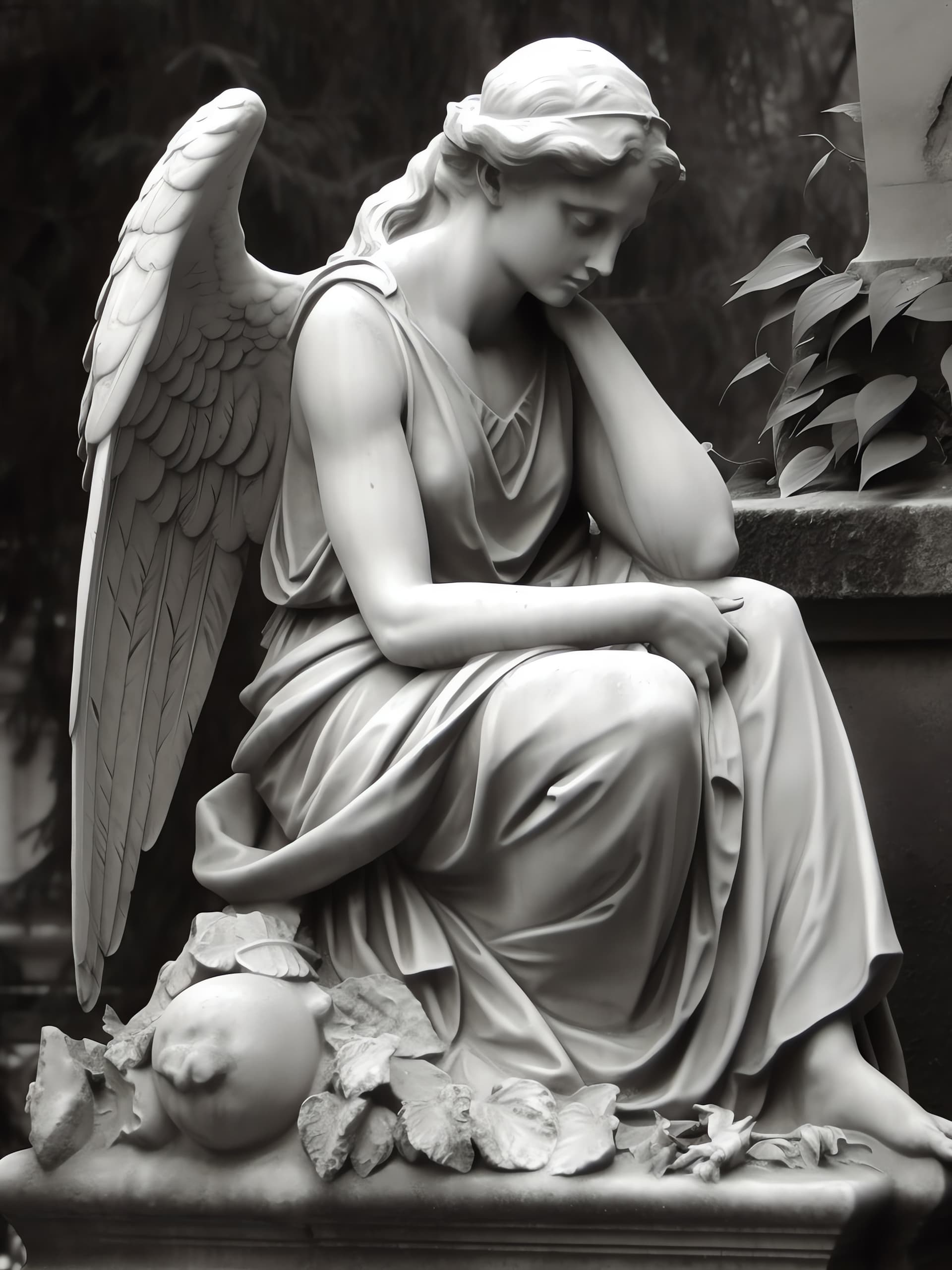Marble Angel - Pro phone wallpaper