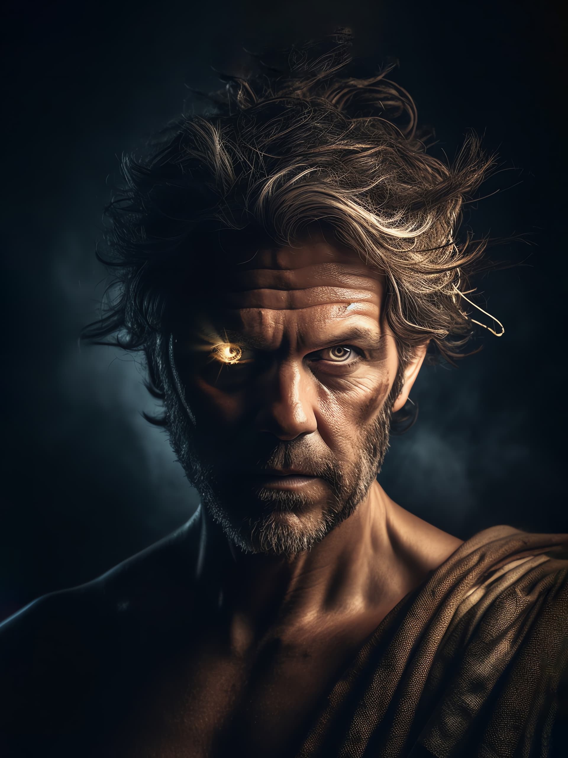 Intense Gaze Portrait - Pro phone wallpaper