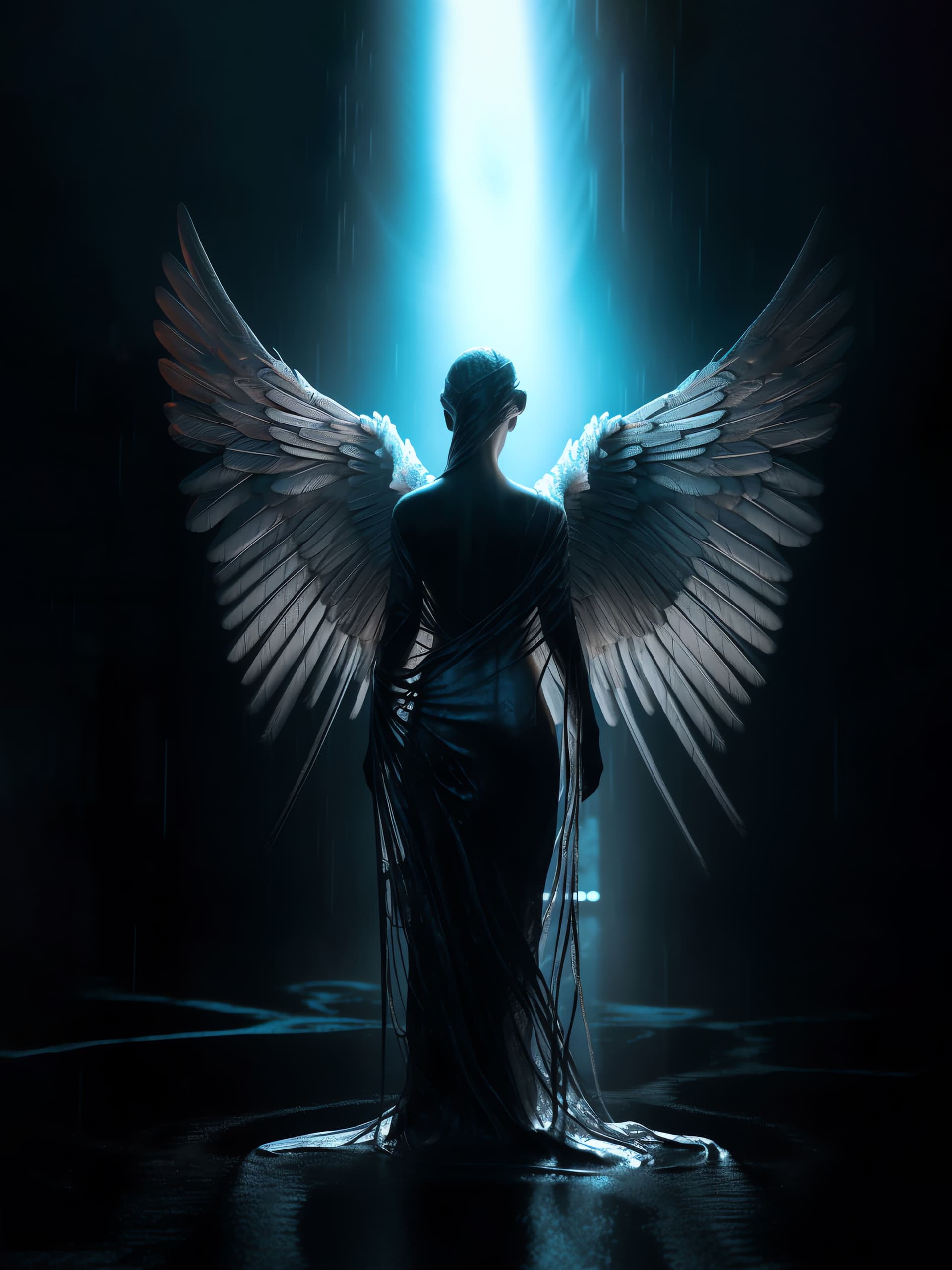 Winged Angel Light - Pro phone wallpaper