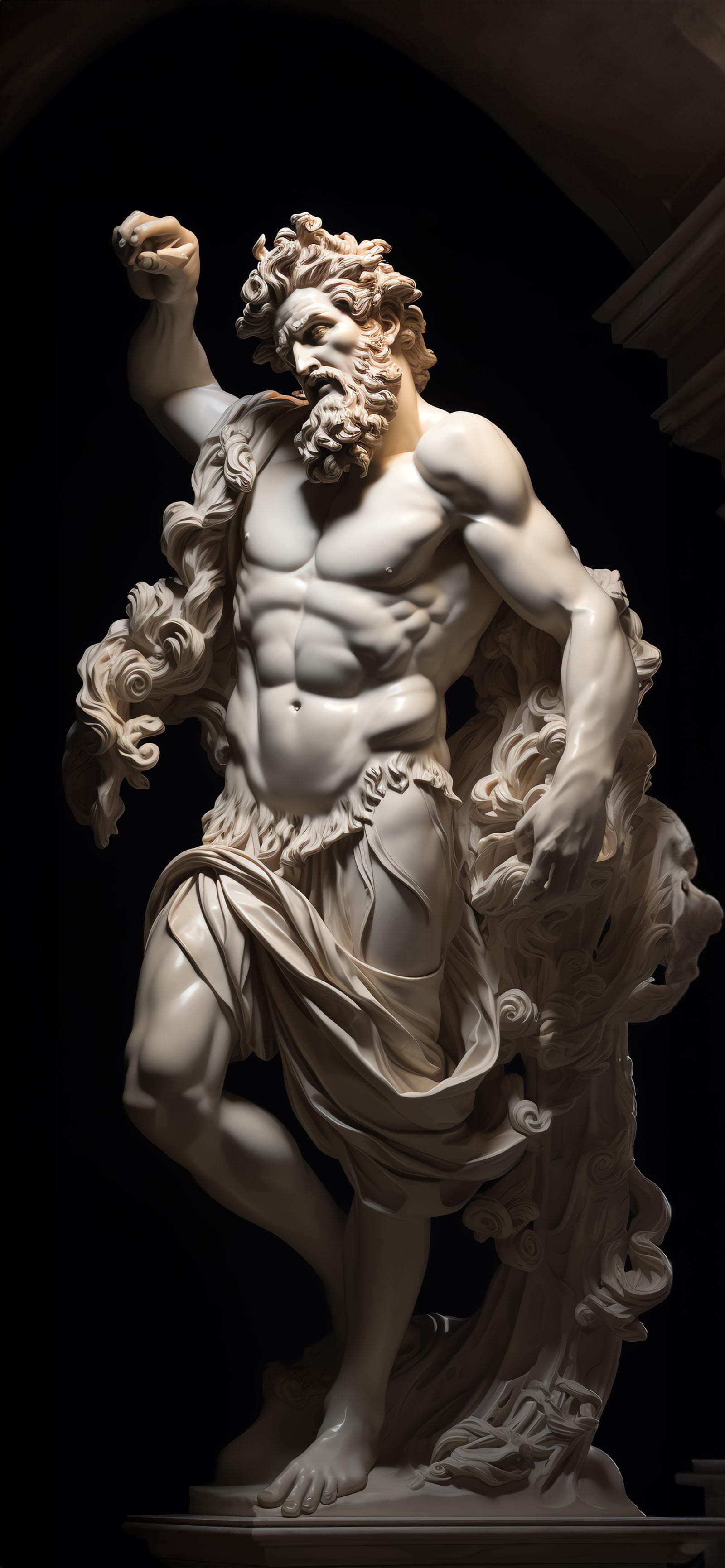 Heroic Marble Figure - Pro phone wallpaper