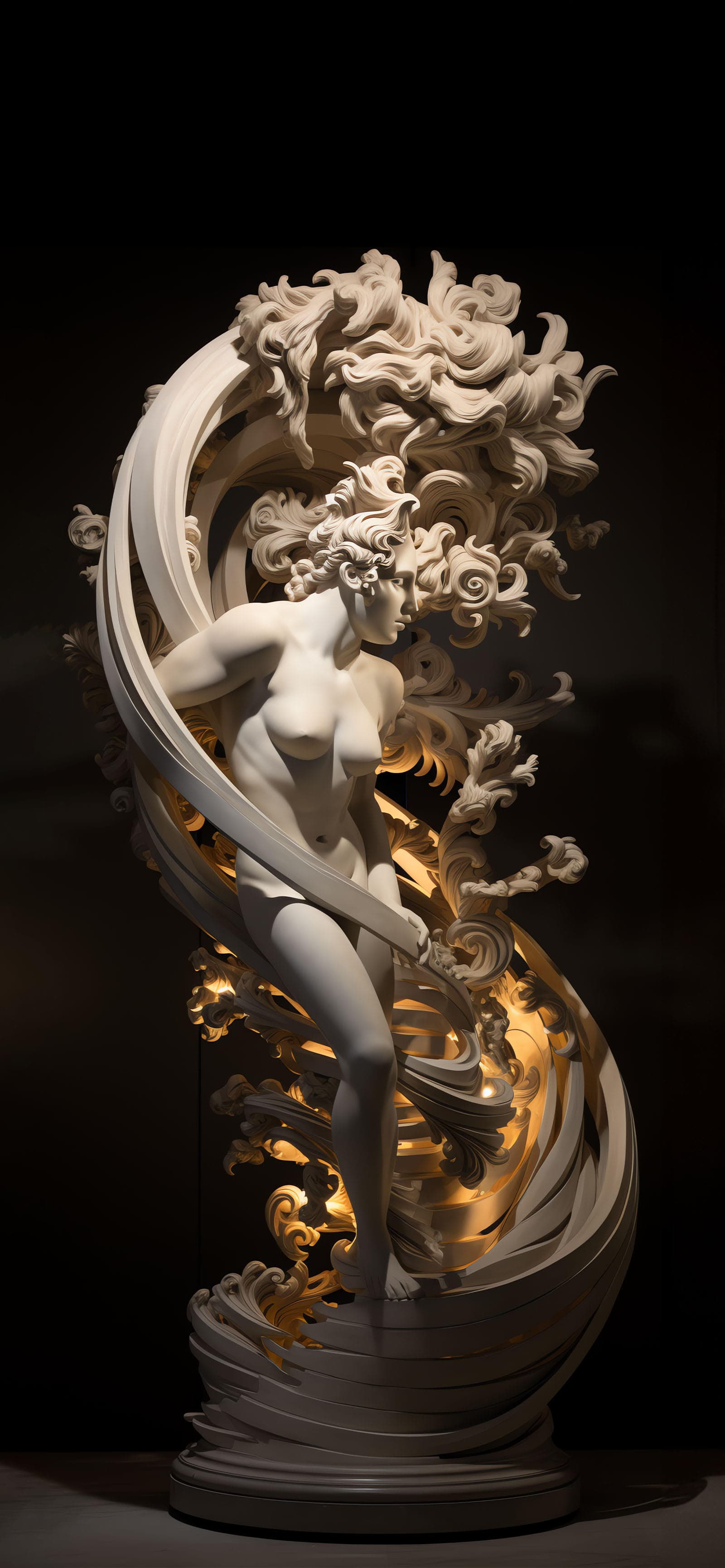 Ocean Wave Sculpture - Pro phone wallpaper