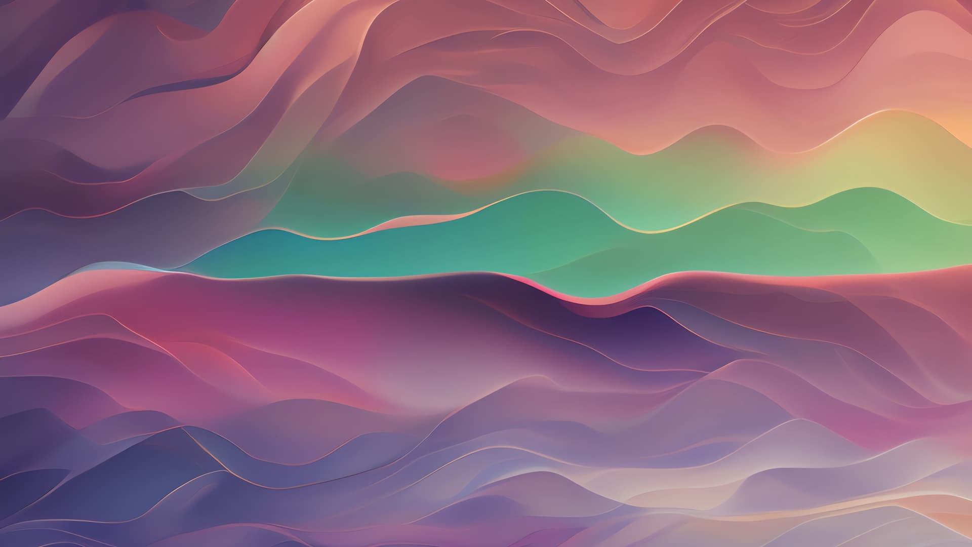 Layered Color Waves - free desktop wallpaper