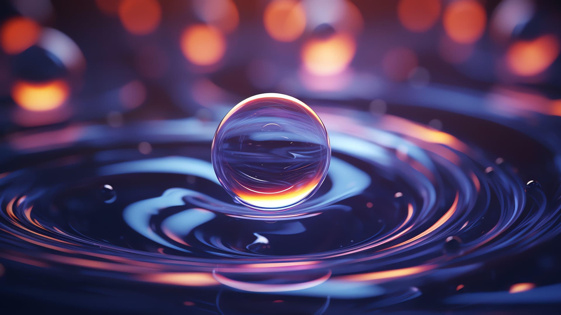 Reflective Sphere - free desktop wallpaper