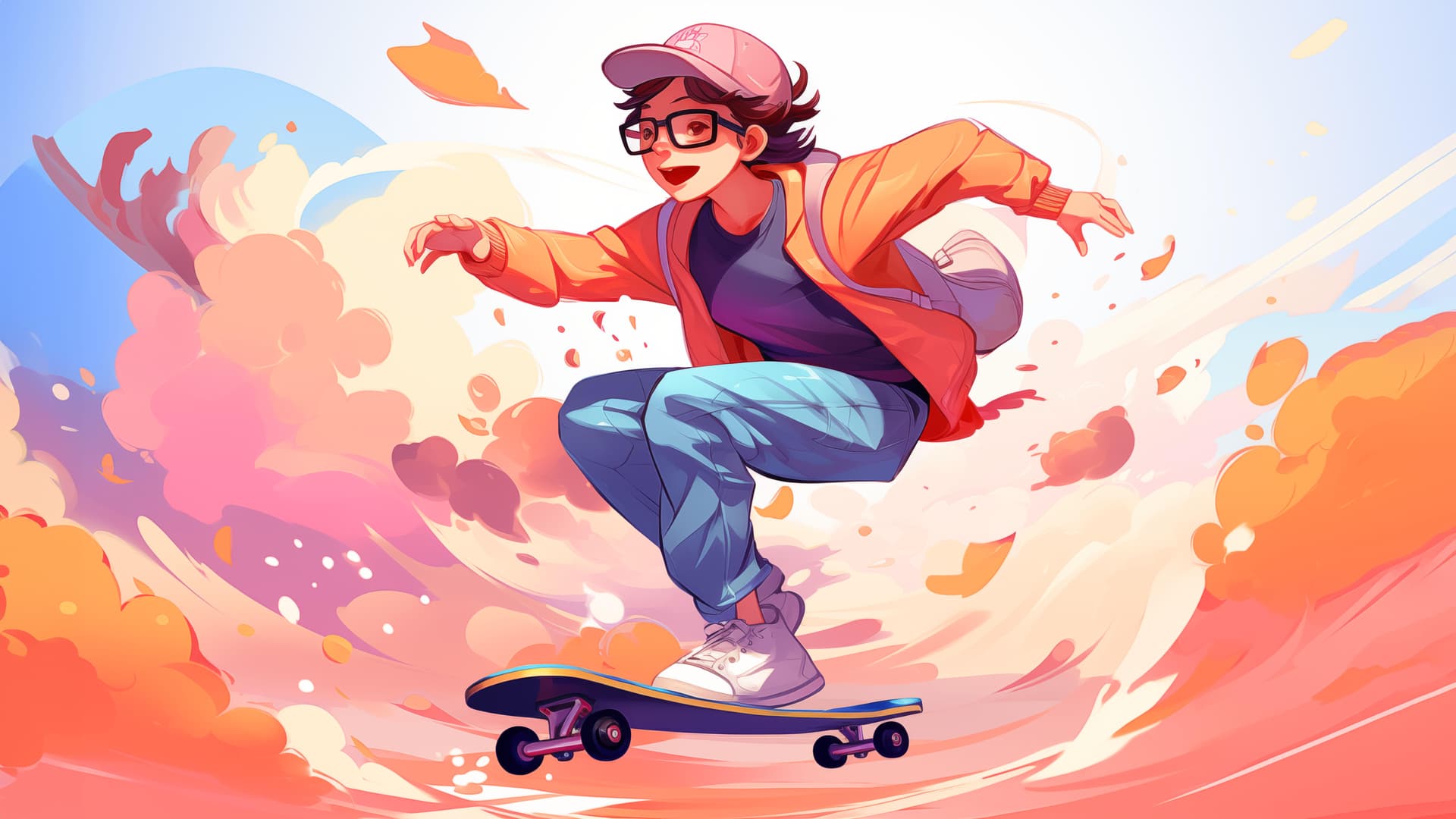 Skateboarding Adventure - free desktop wallpaper