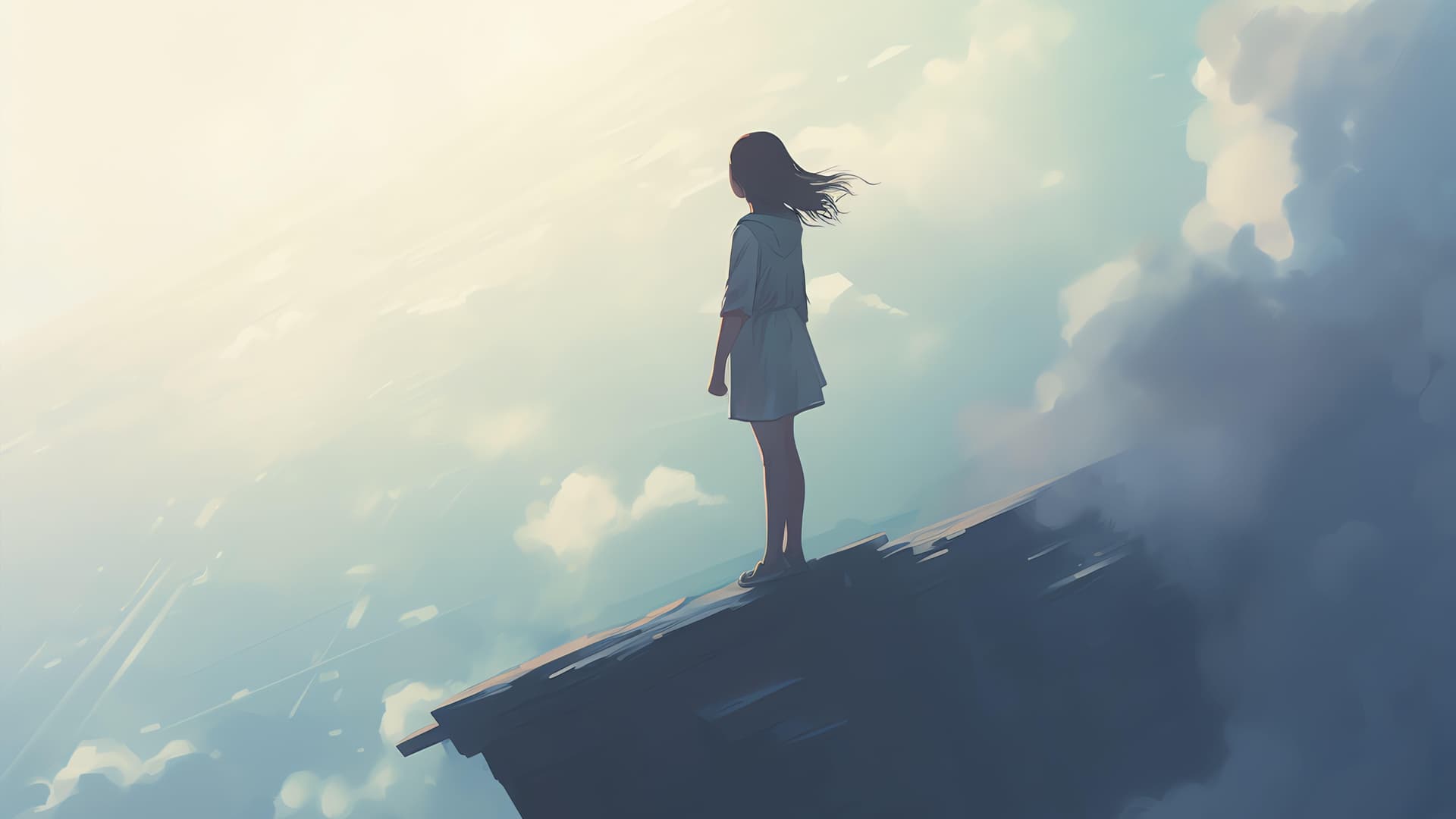 Girl on the Edge - free desktop wallpaper