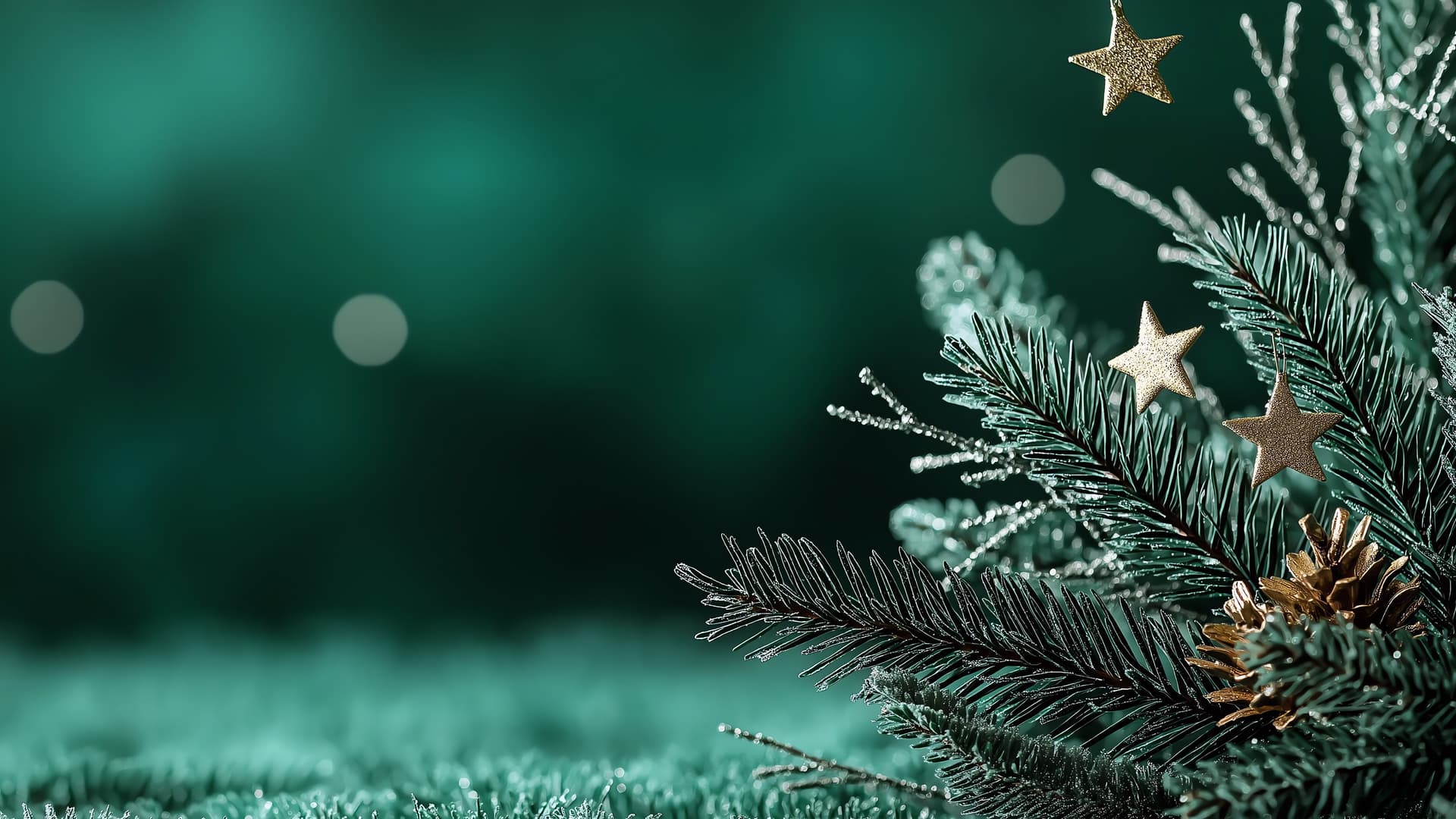 Starry Pine Branch - free desktop wallpaper