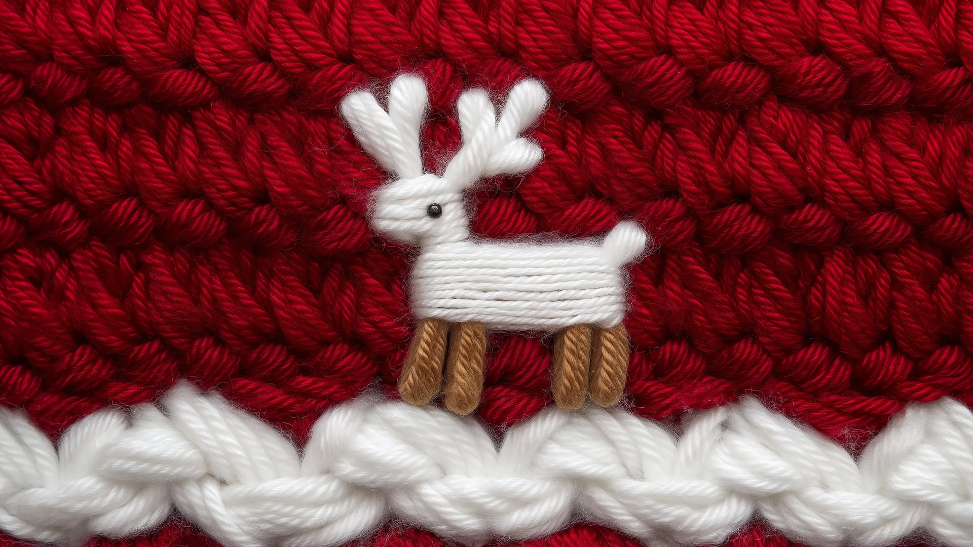 Knitted Reindeer Pattern - free desktop wallpaper
