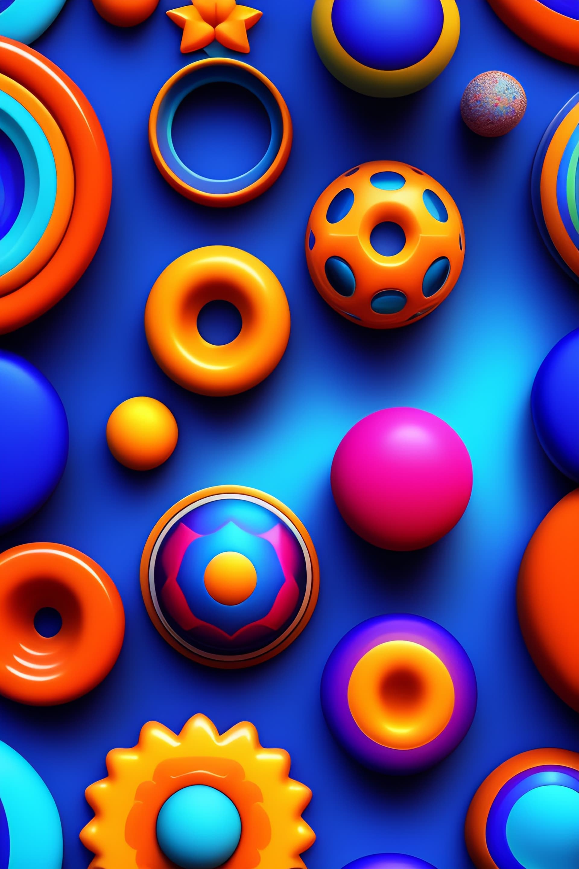 Playful Toy Chaos - free phone wallpaper