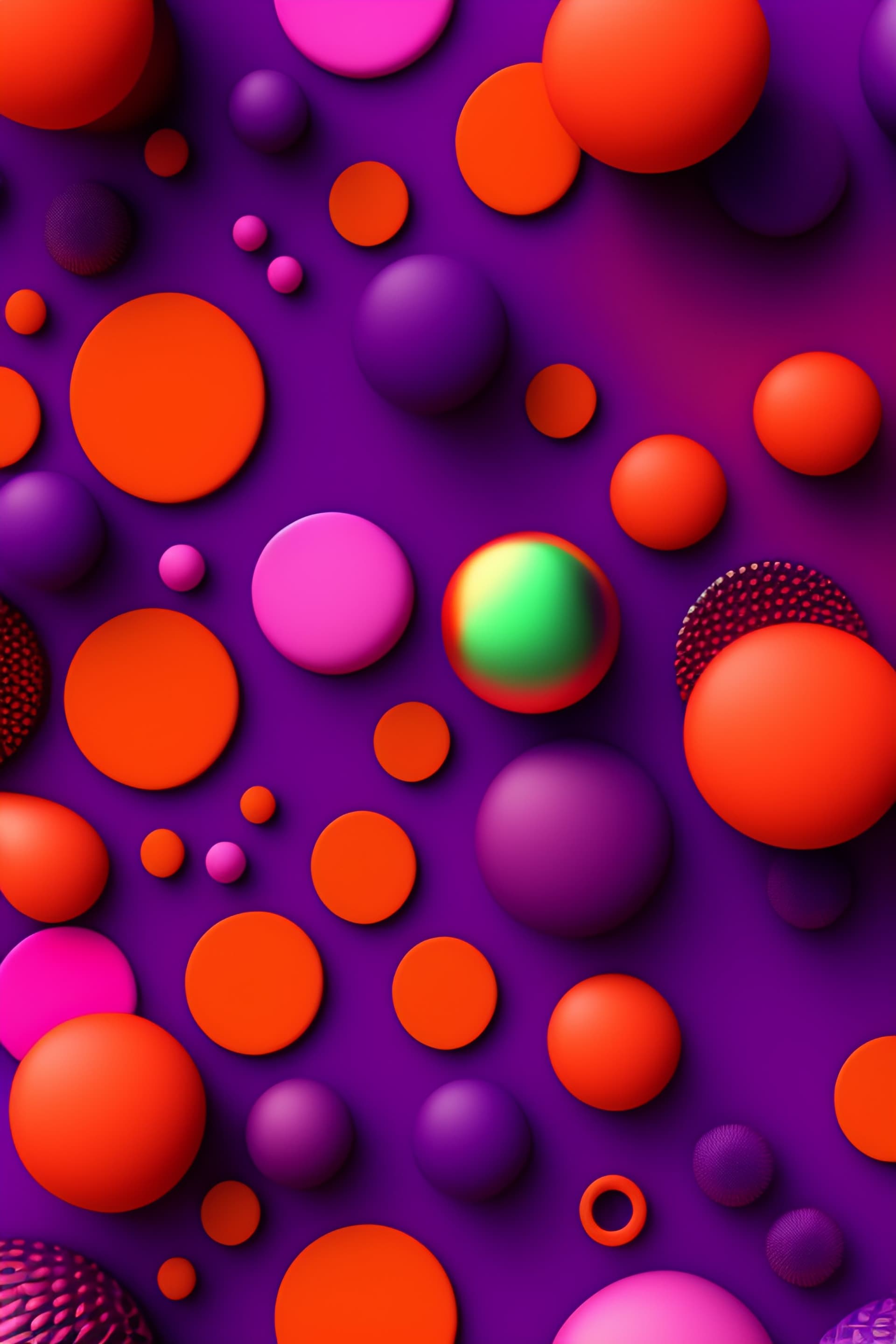 Geometric Bubbles - free phone wallpaper