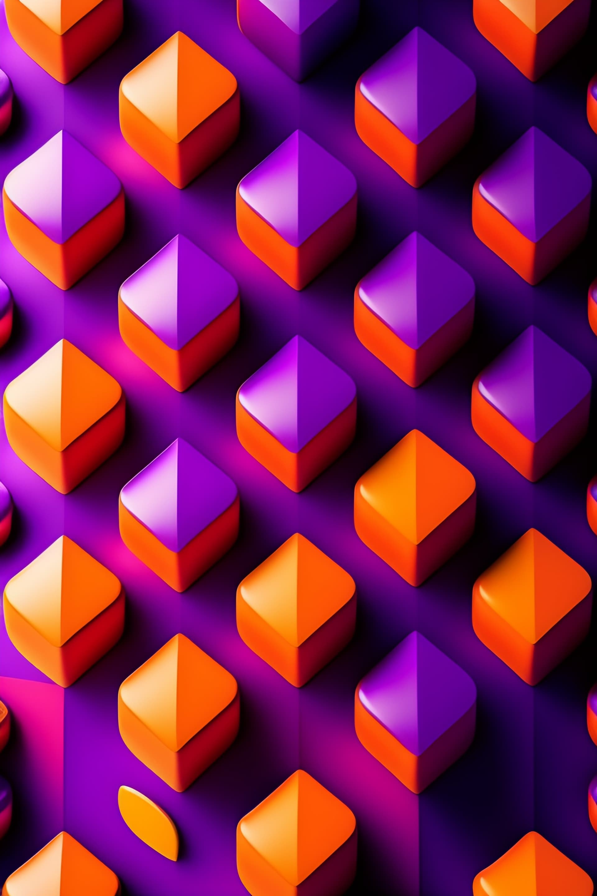 Isometric Cubes - free phone wallpaper