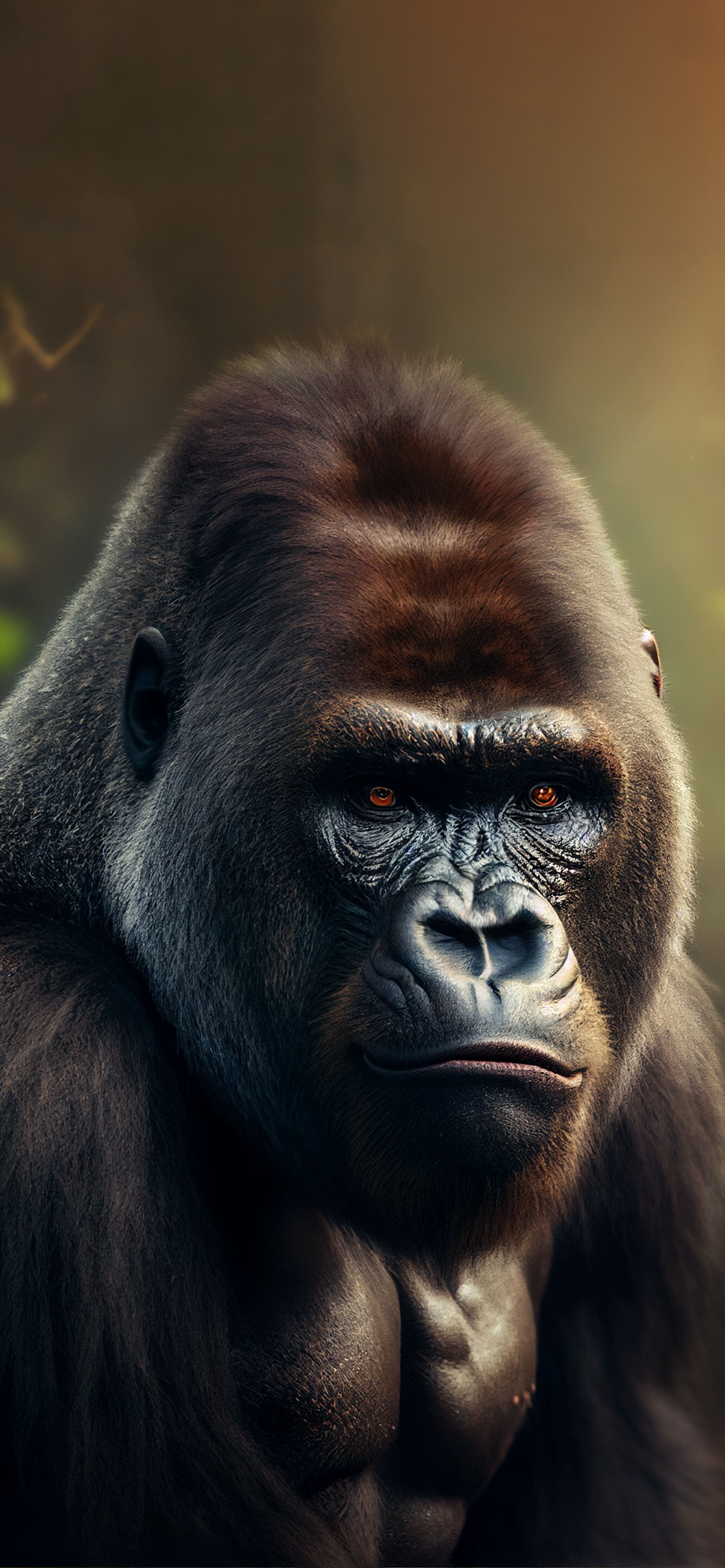 Intense Gorilla Portrait - free phone wallpaper