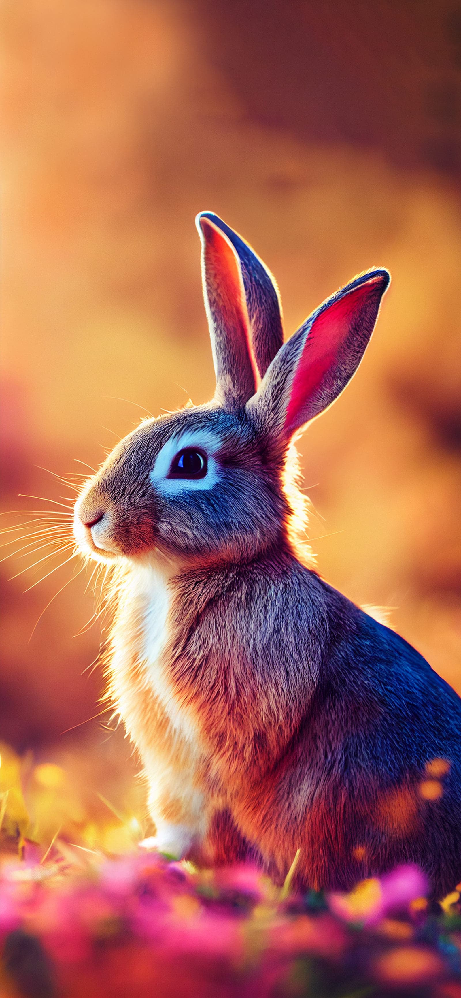 Autumnal Rabbit - free phone wallpaper