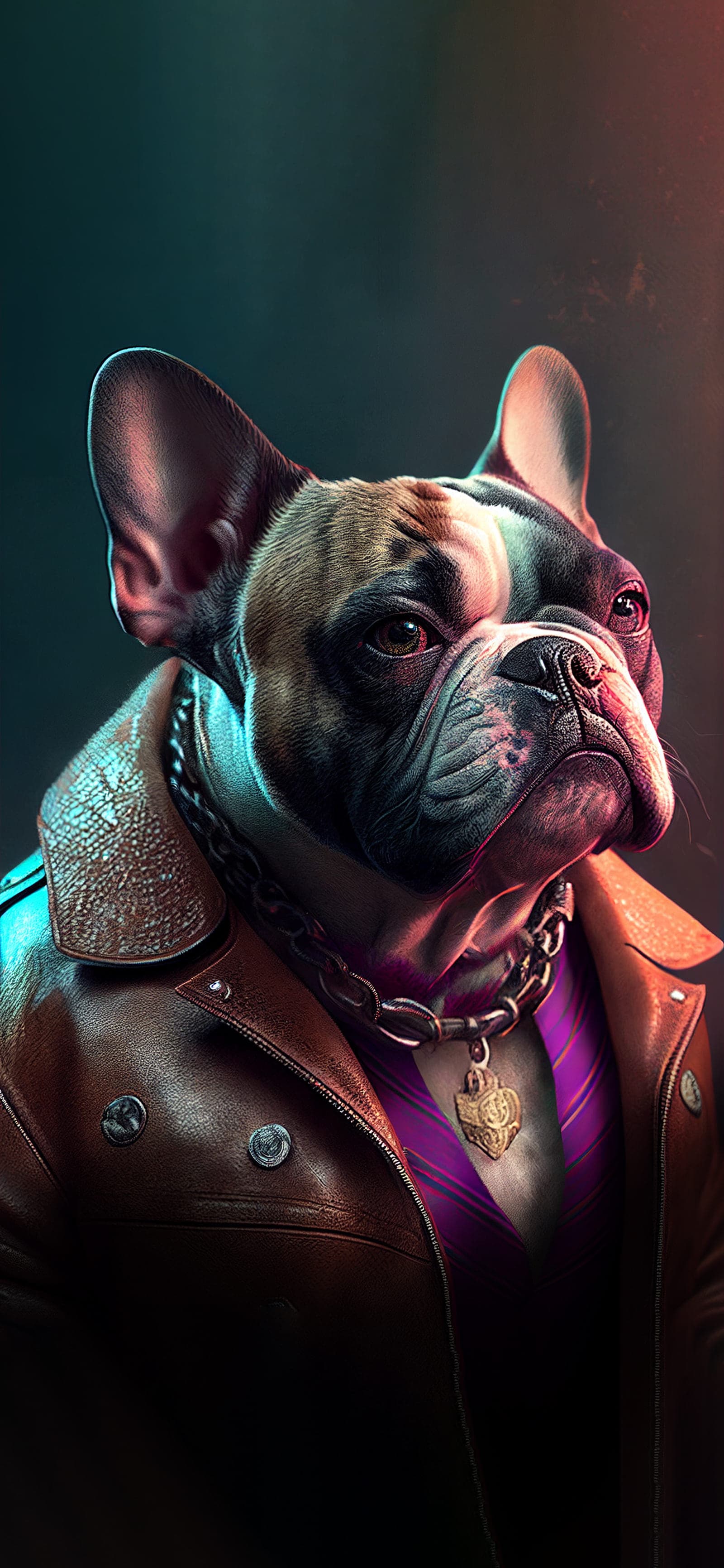 Dog Leather Jacket - free phone wallpaper