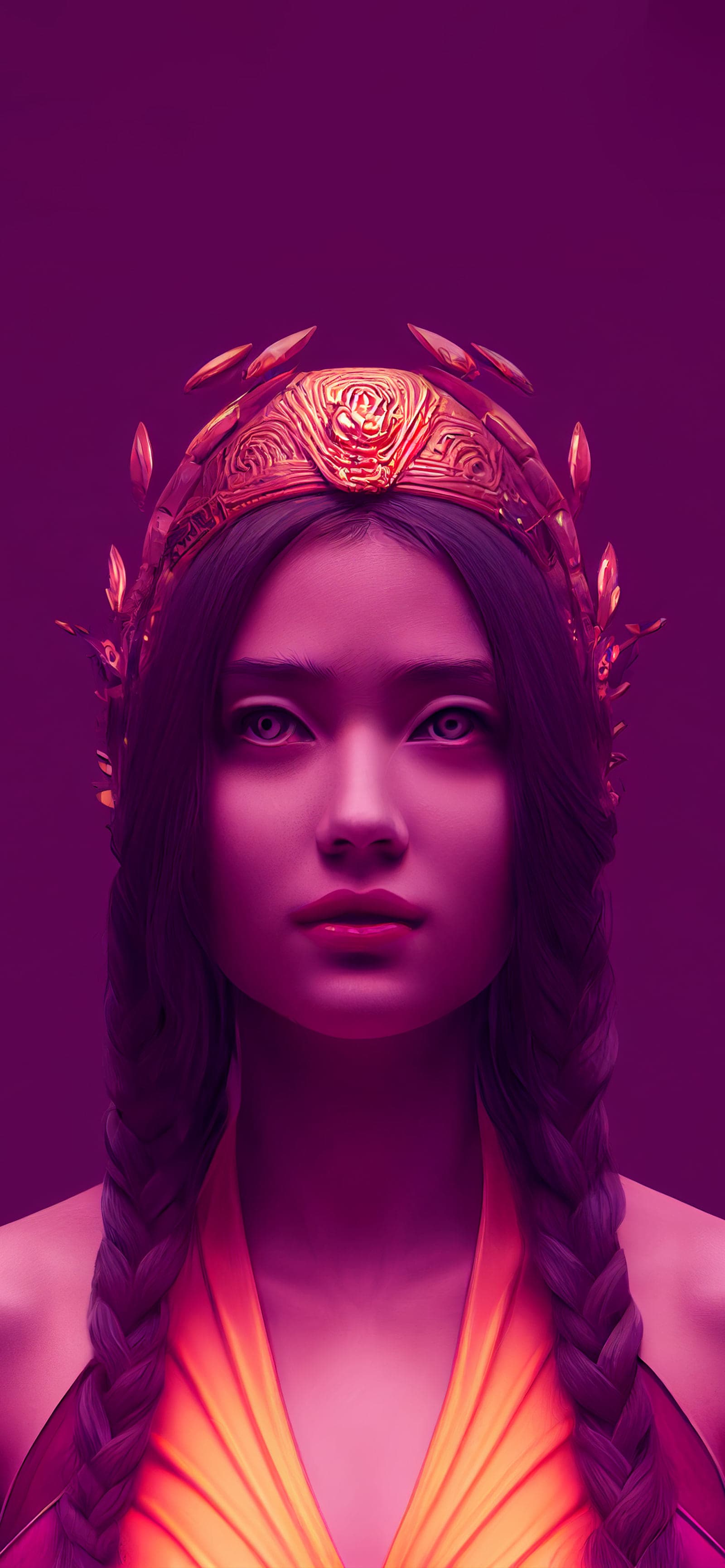Neon Empress - free phone wallpaper