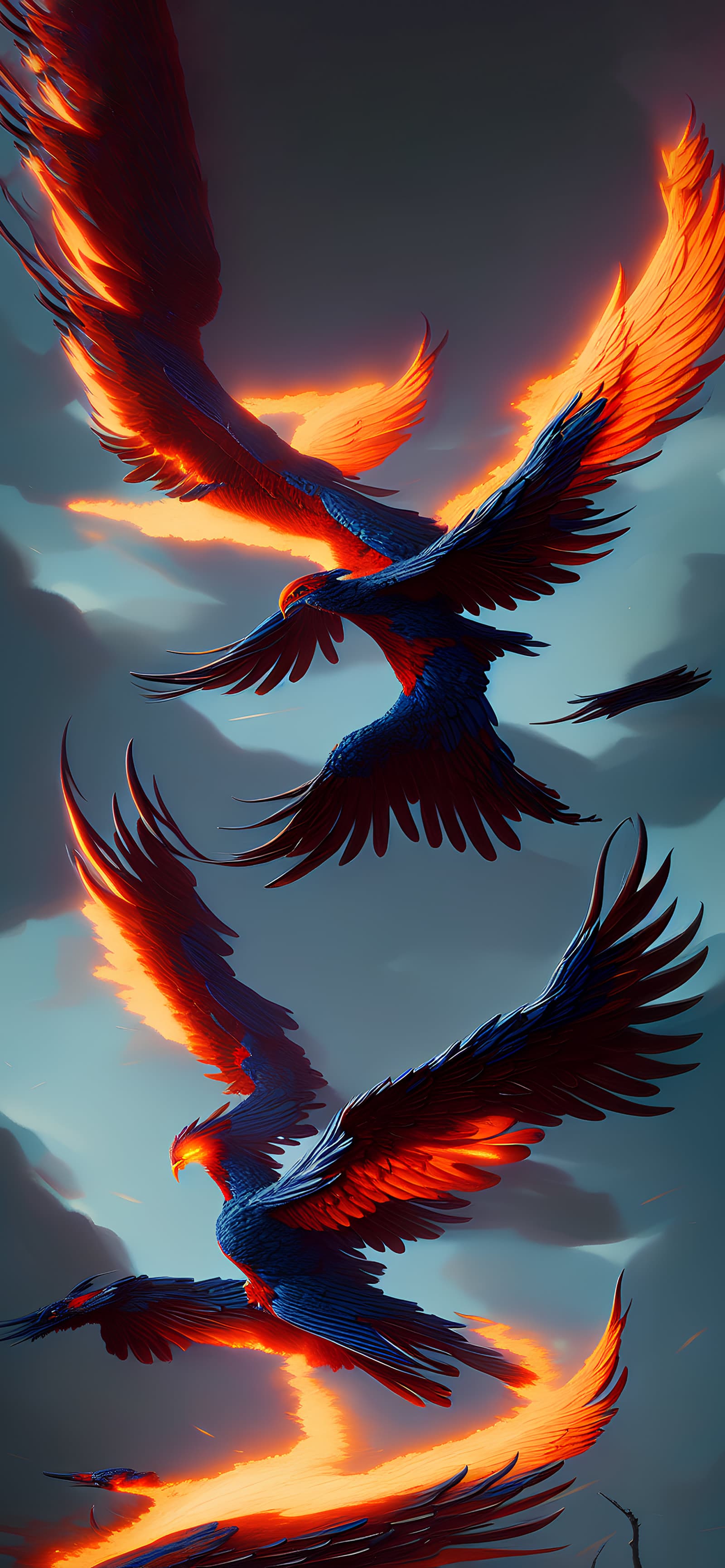 Soaring Firebirds - free phone wallpaper