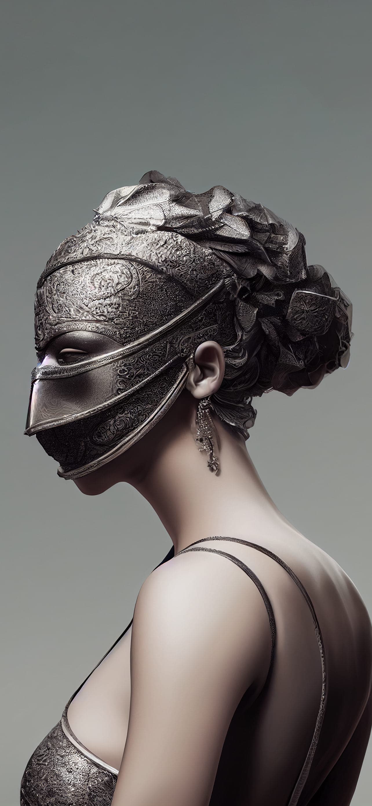 Masked Metal Woman - free phone wallpaper