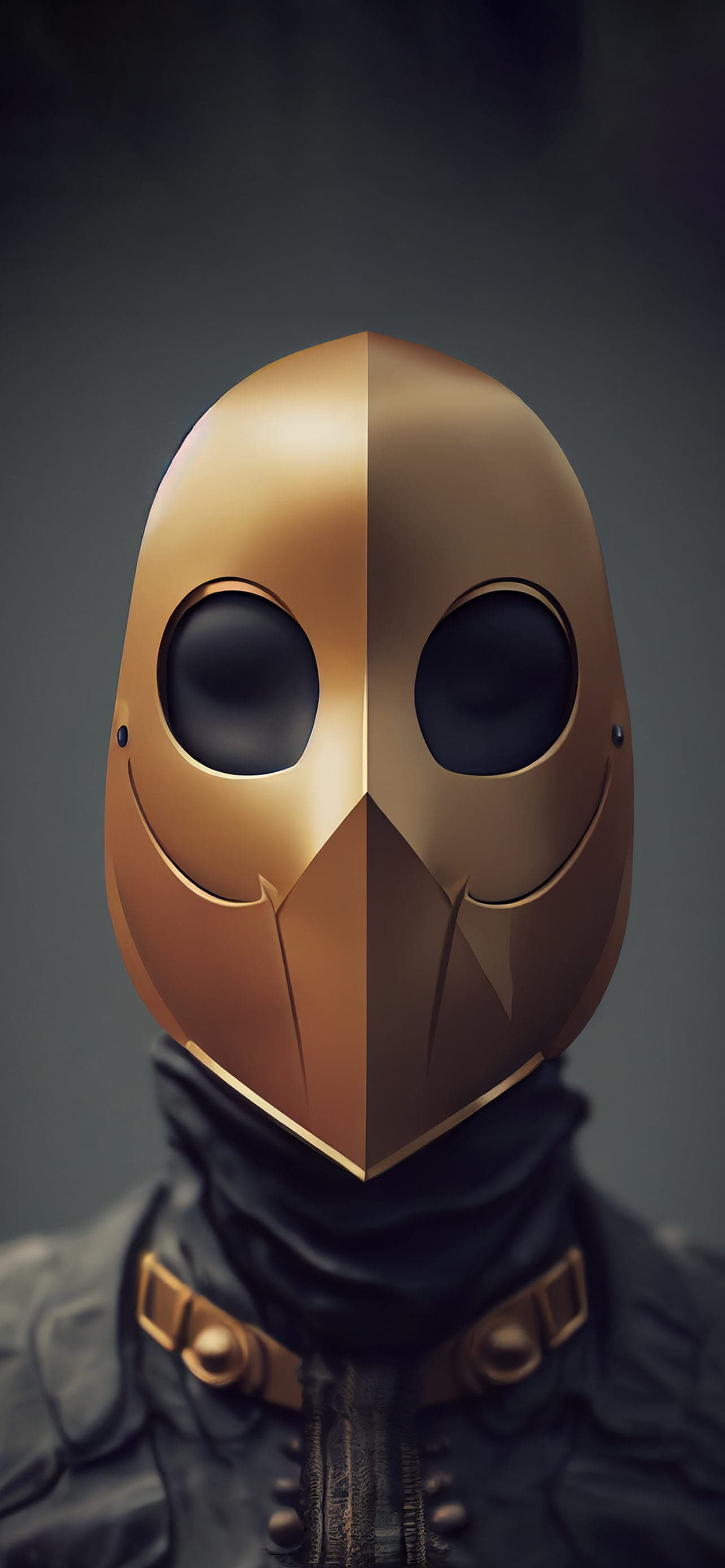 Golden Masked Figure - free phone wallpaper