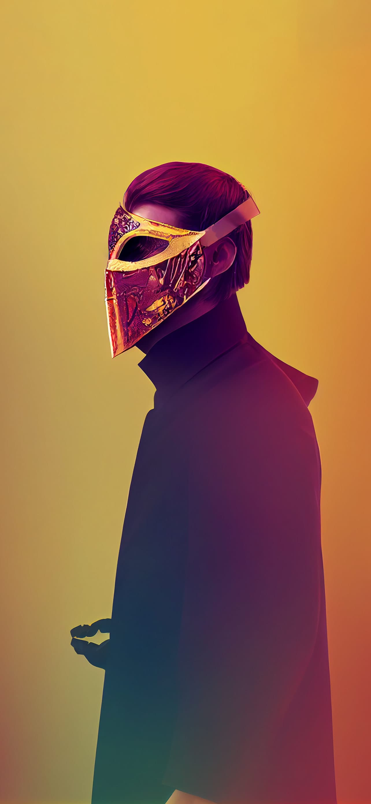 Masked Silhouette - free phone wallpaper