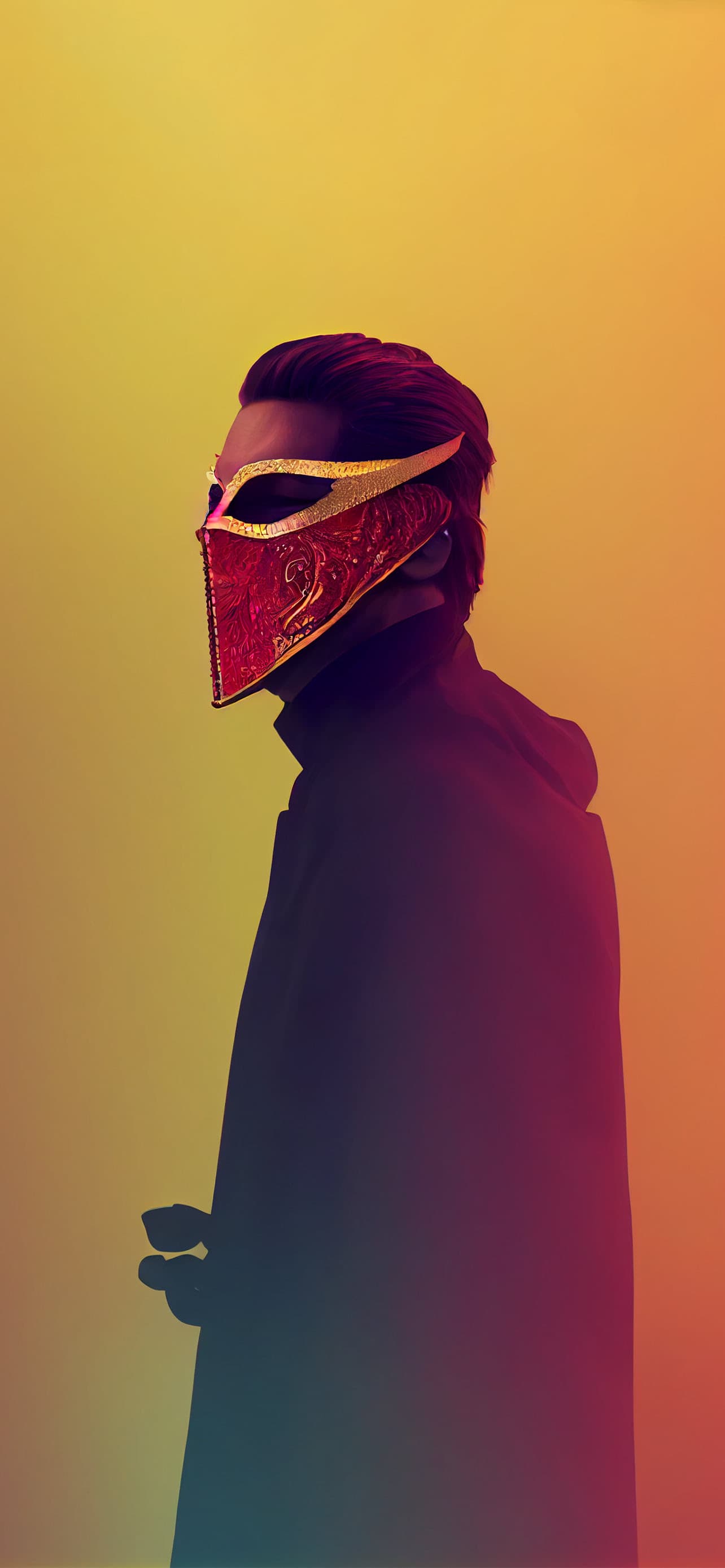 Masked Figure - free phone wallpaper