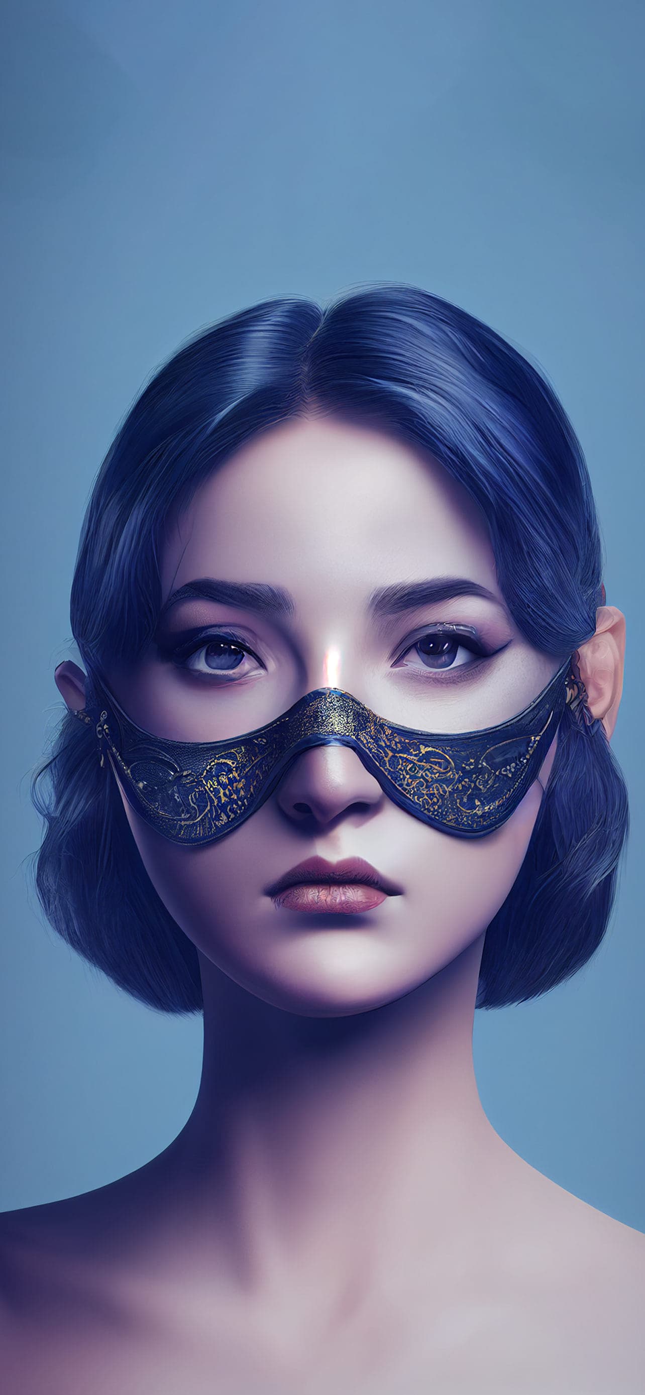 Masked Beauty - free phone wallpaper