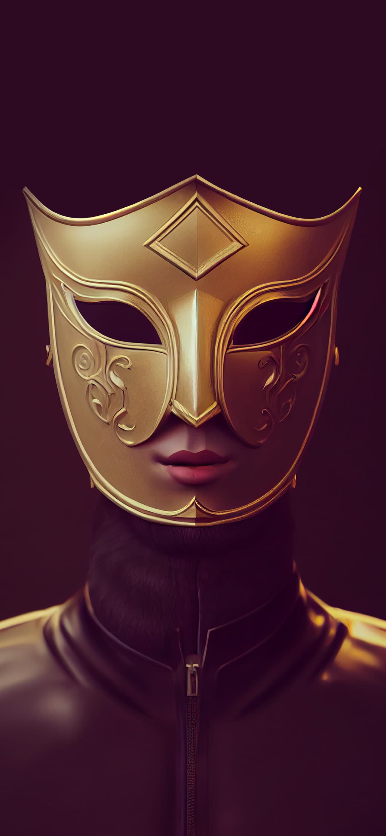 Gilded Mask Persona - free phone wallpaper